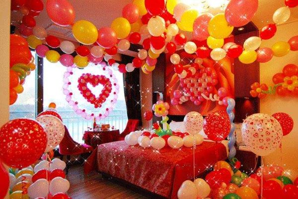 婚房布置气球图片卧室