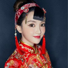 中式婚纱发型造型图片