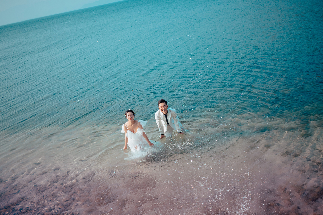 澄江仙湖湾海滩美景婚纱照