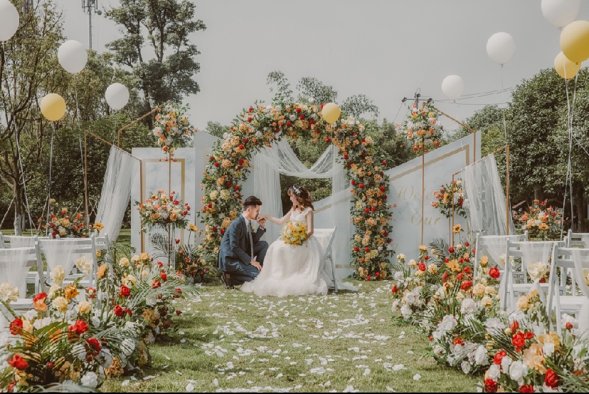 灵璧今囍婚礼小预算户外草坪婚礼