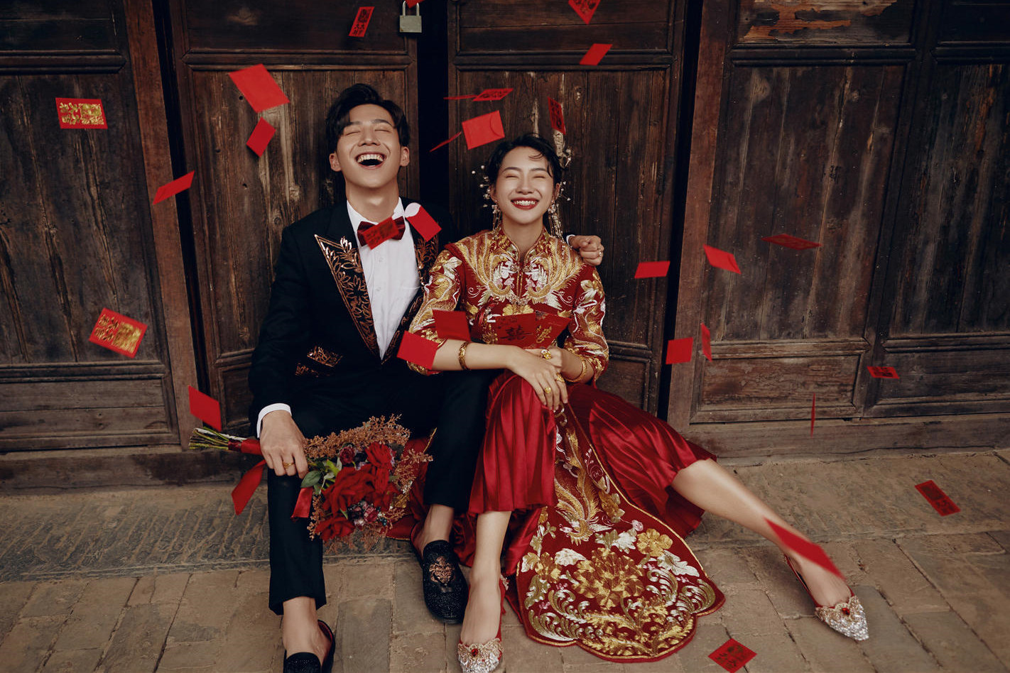 婚纱照中式风格照片 搞怪中式婚纱照怎么拍