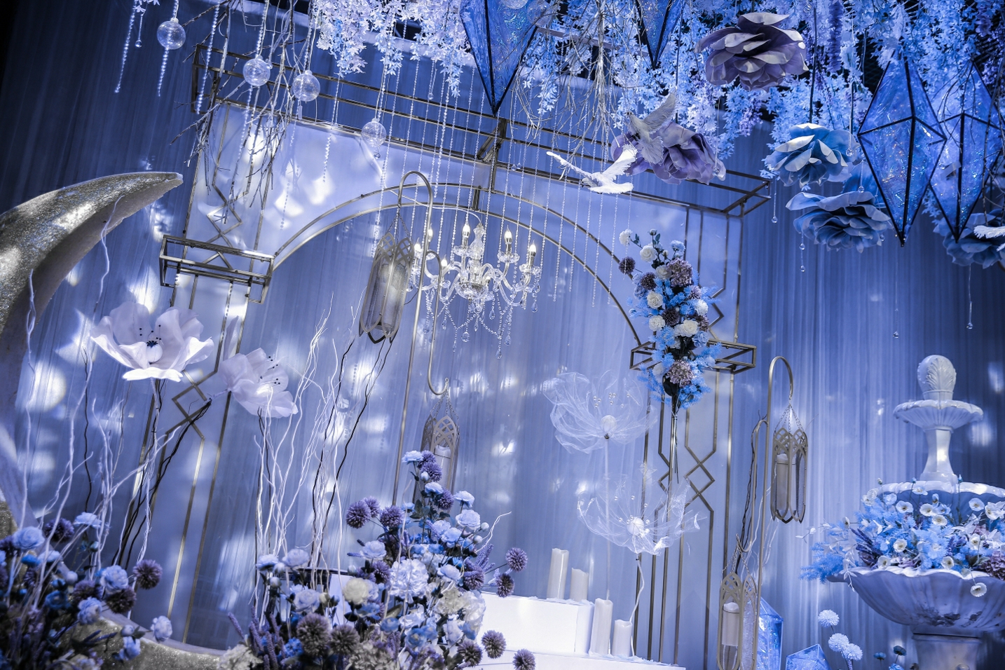 浅蓝色 小清新 梦幻 婚礼