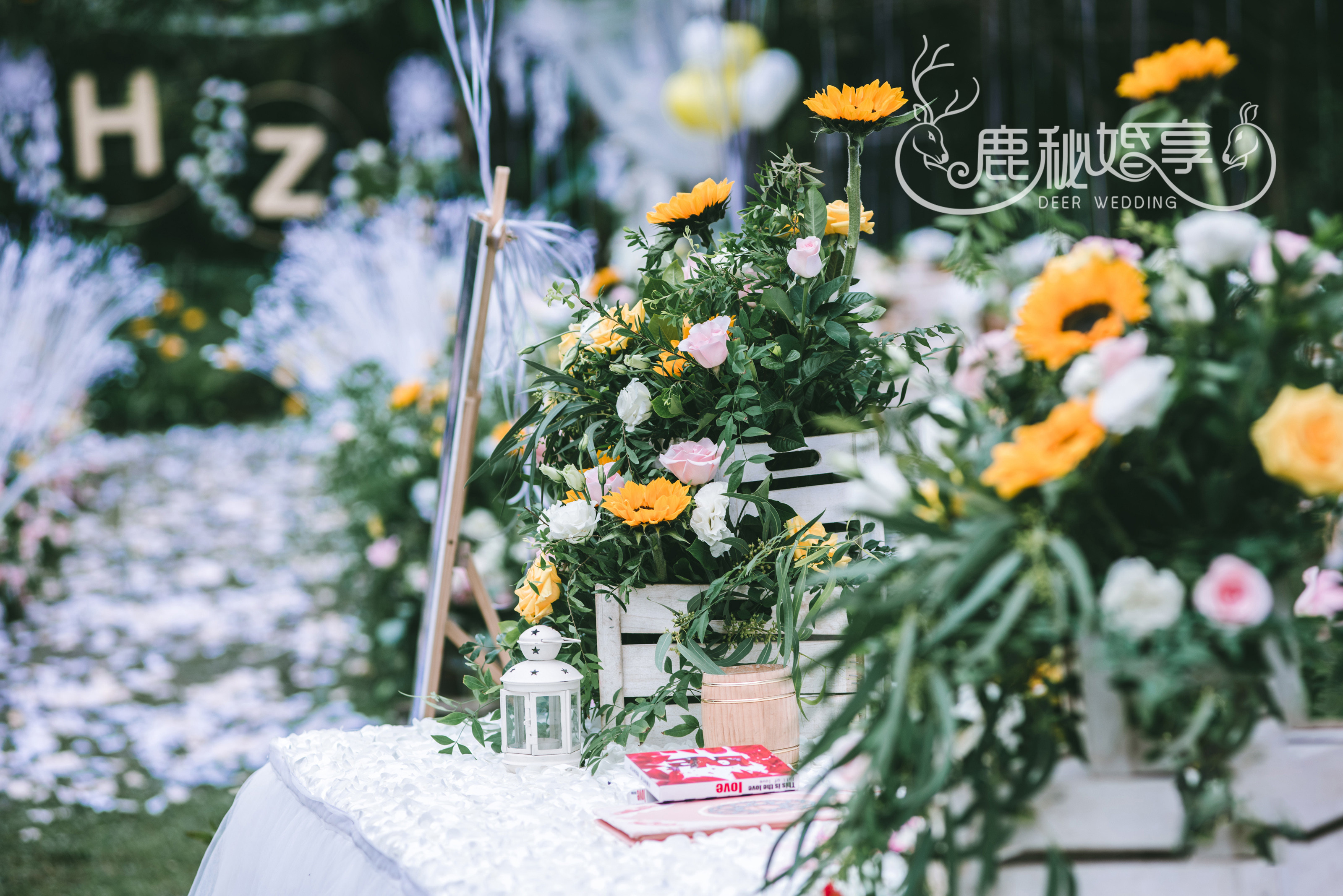 【鹿秘婚享】白绿色户外森系婚礼【一见清新】