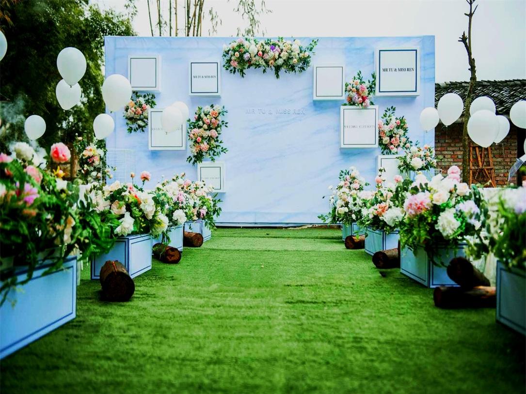 铜陵金满庭婚礼 乡村户外庭院白绿清新