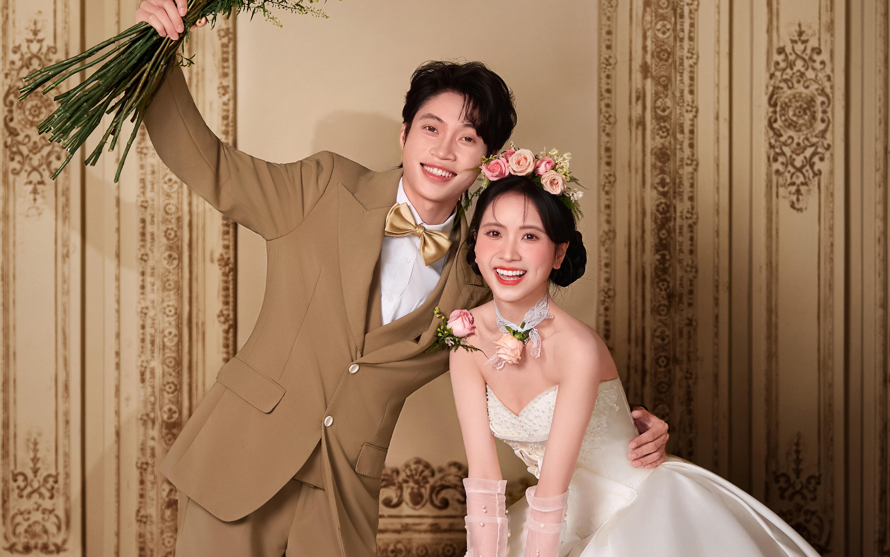 宫廷少女婚纱照客片欣赏