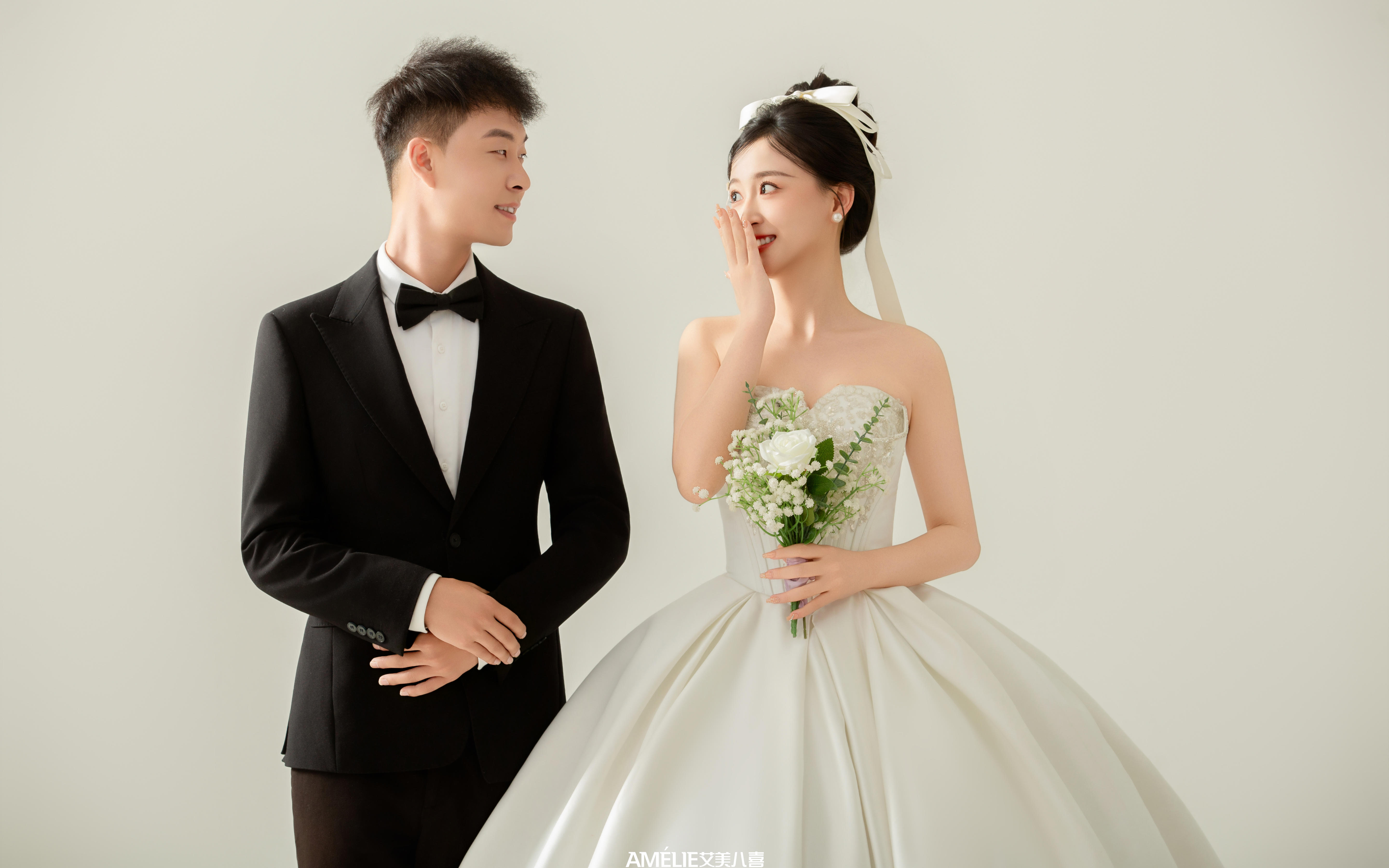 白纱裁素！极简漫过韩式誓章💍