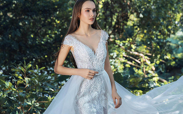 M&W WEDDING缦 主纱 鱼尾婚纱礼服