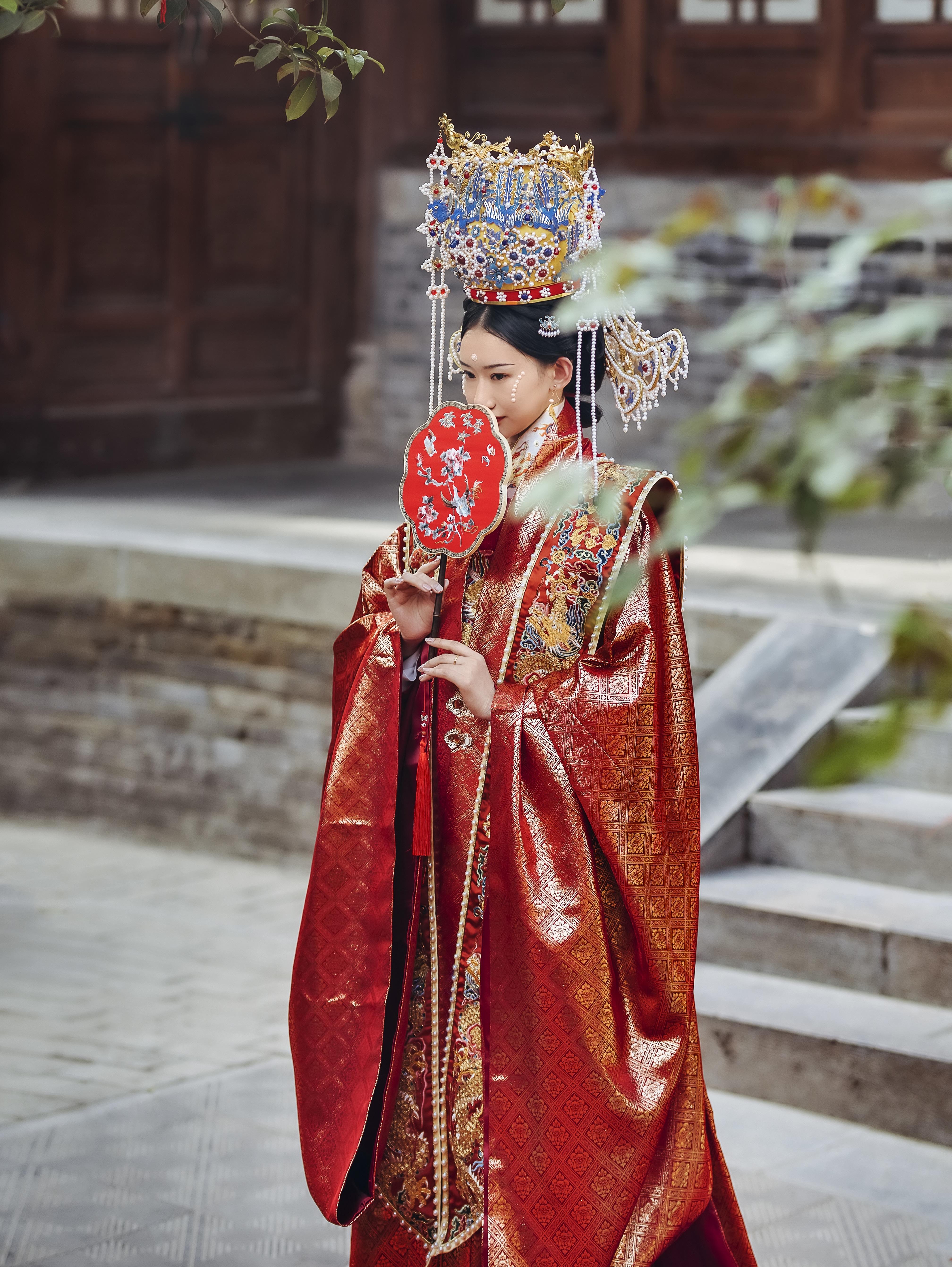 【仿云錦大衫】十二龍九鳳淡水珍珠