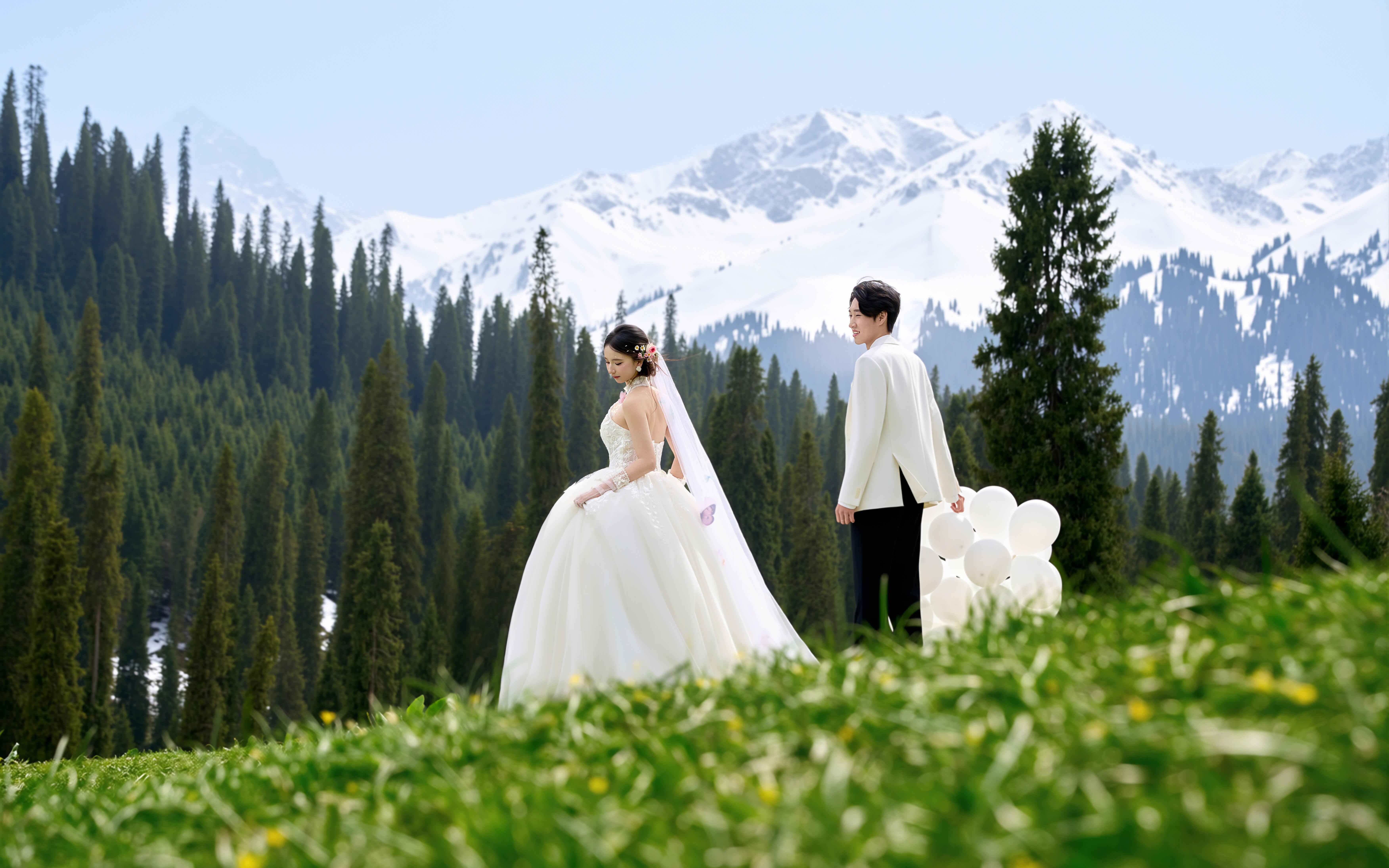 备婚姐妹一定要拍的库尔德宁雪山婚纱照