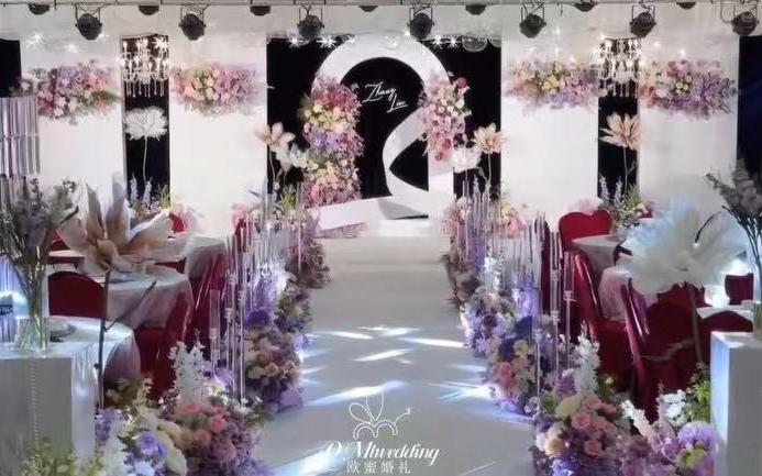 欧蜜|小预算紫色高级婚礼