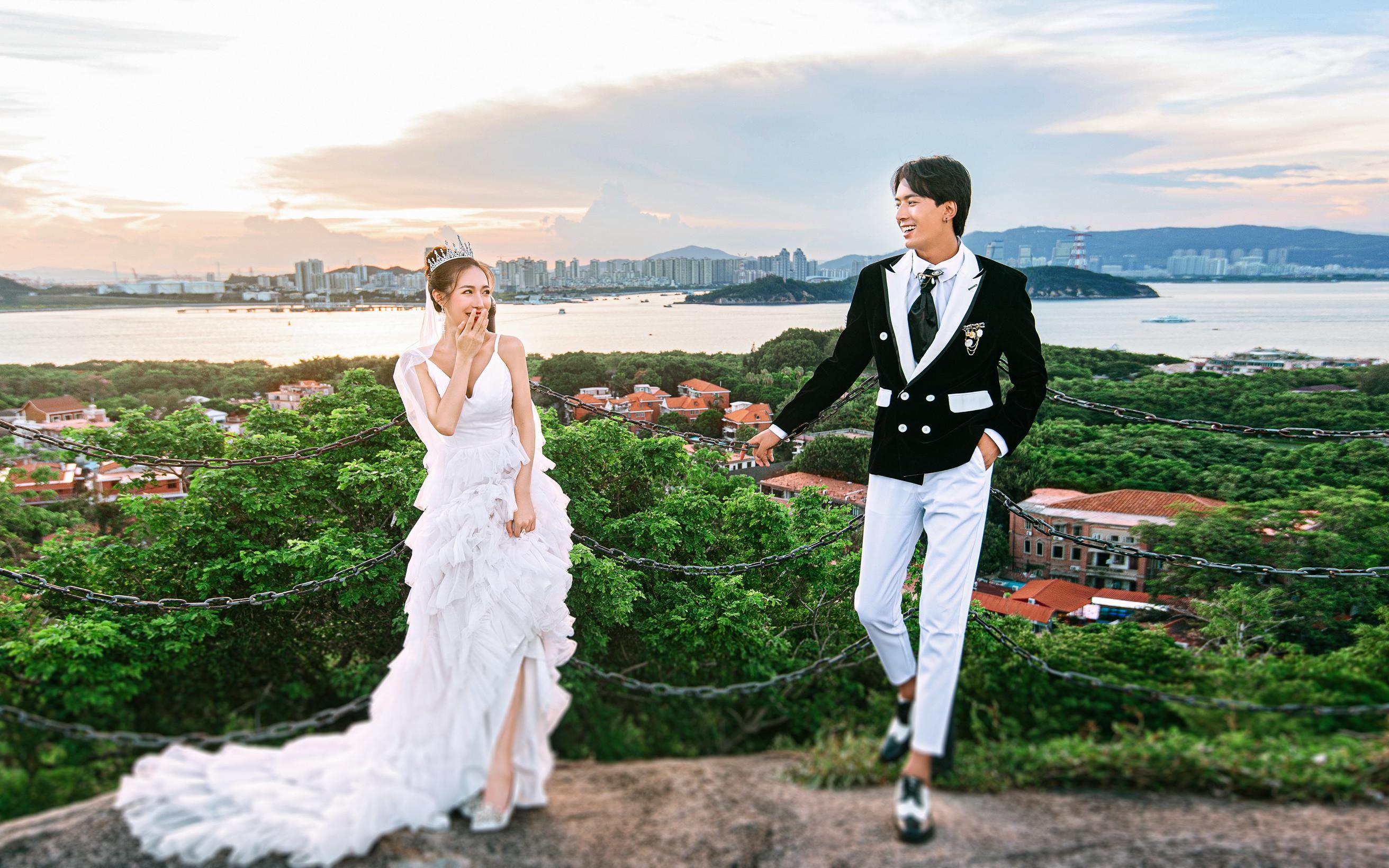 鼓浪屿欧式建筑+街拍文艺风婚纱照