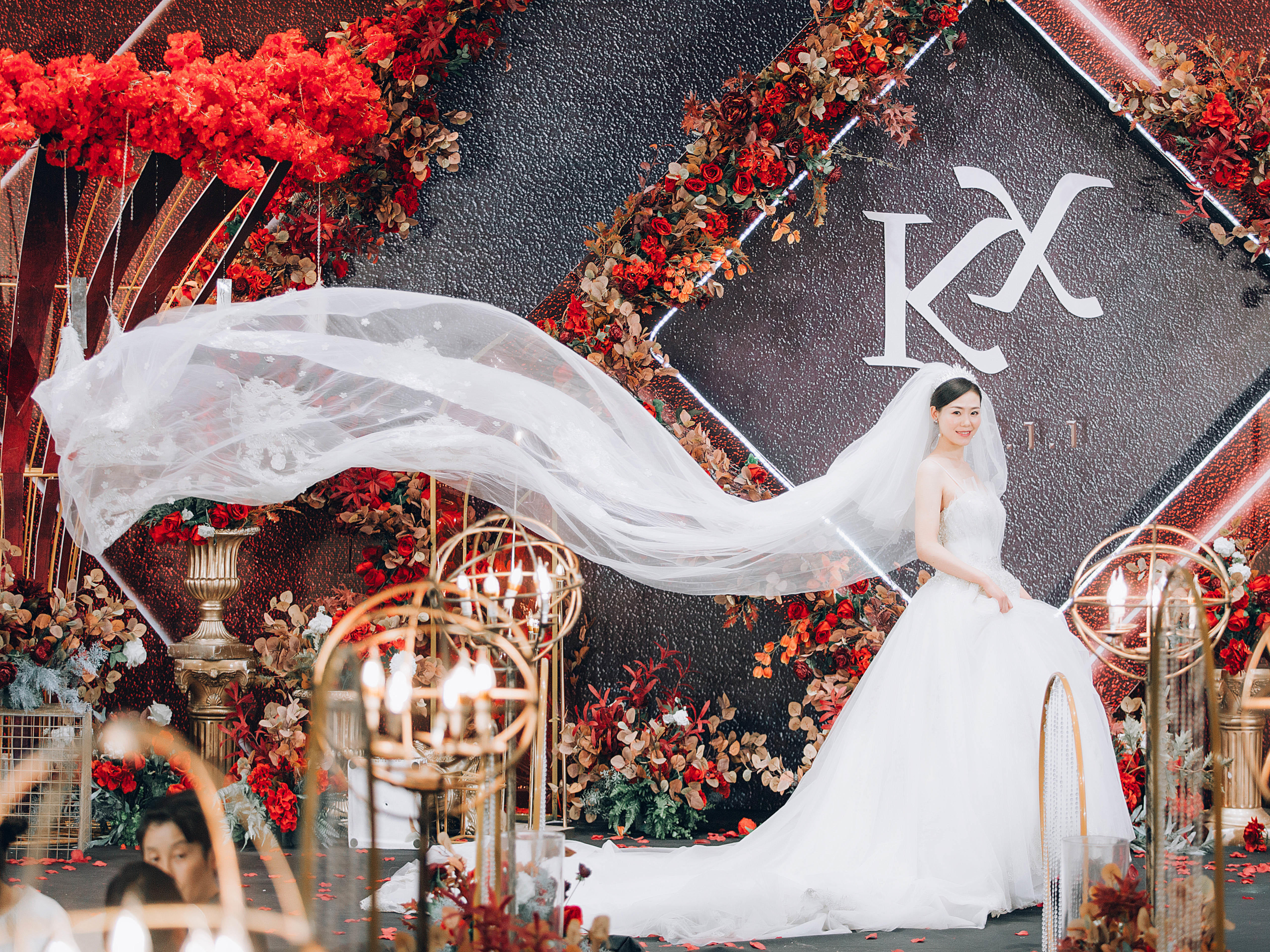 梦娜婚礼—-（命中注定遇见你）红金色系