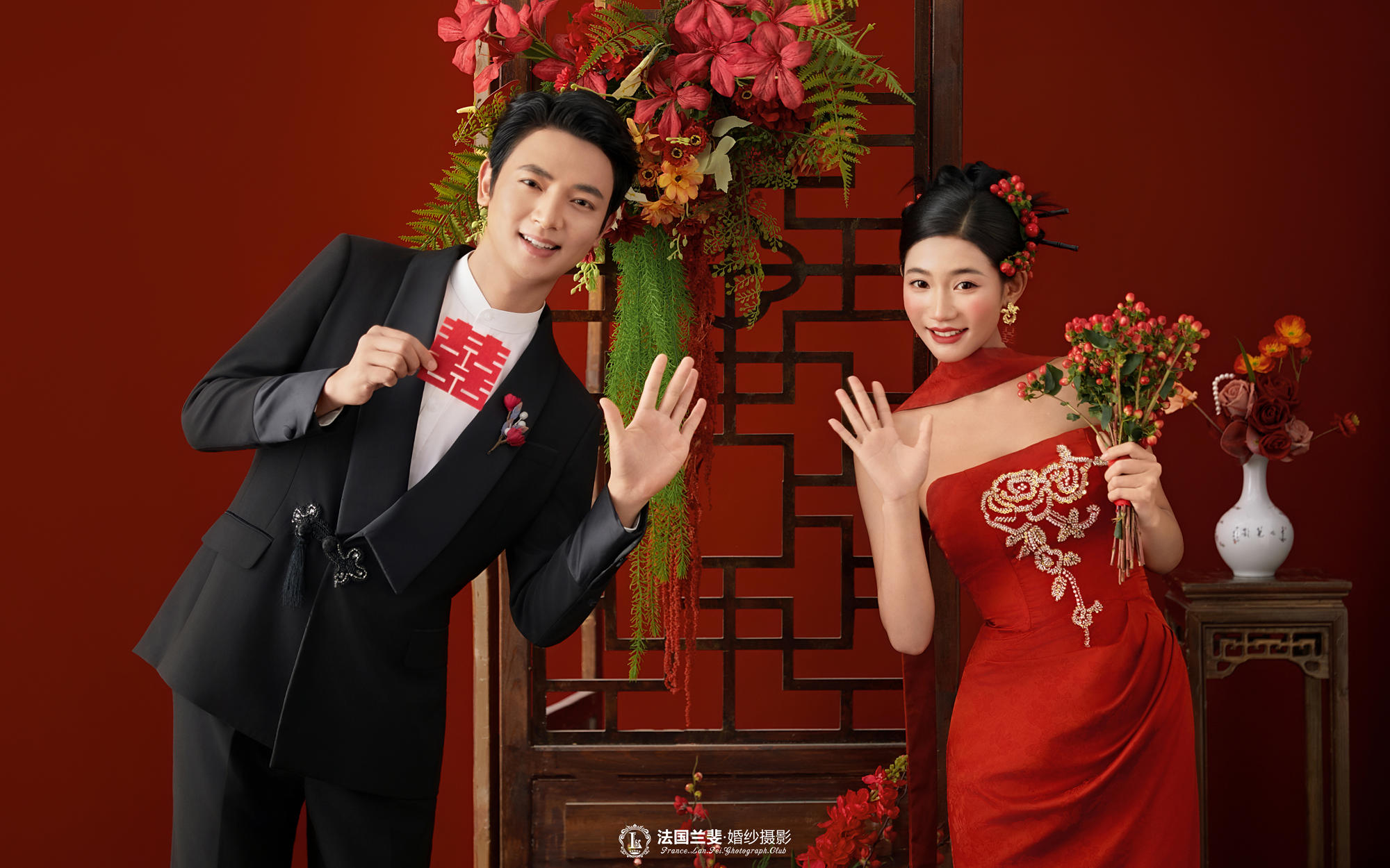 新中式丝绒礼服