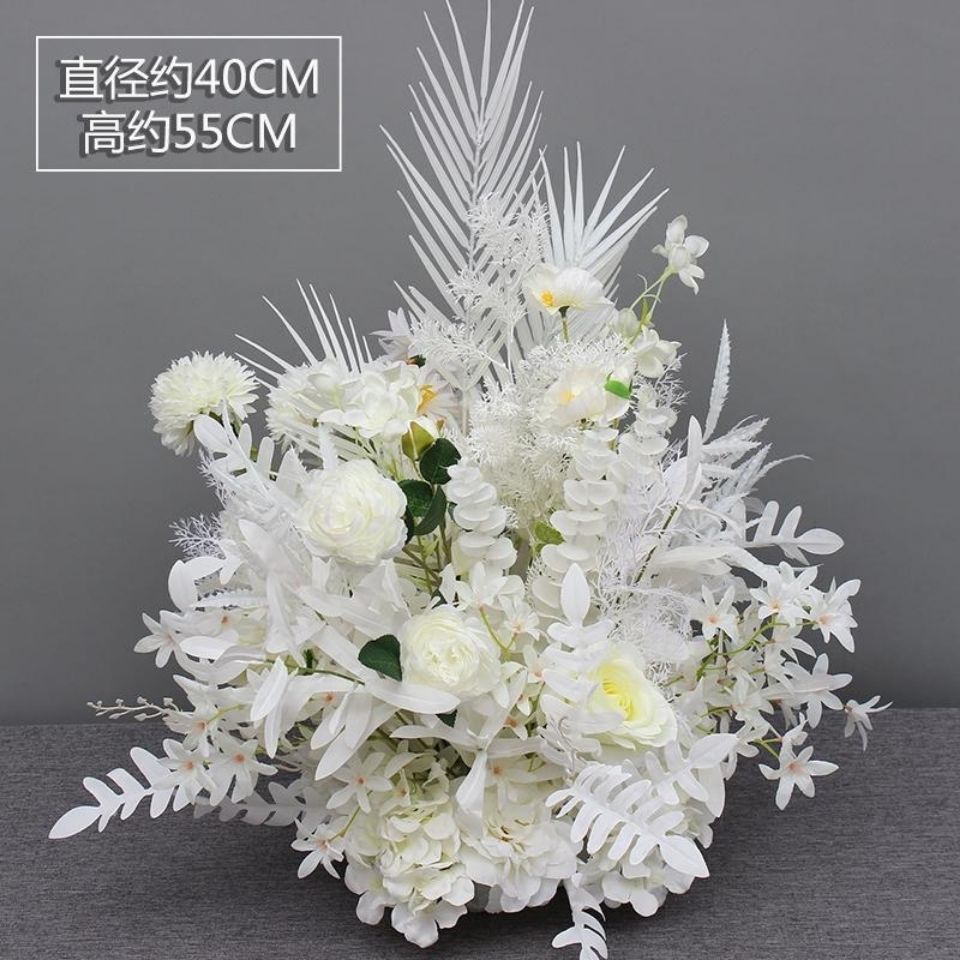 新款婚庆仿真花尤加利盆花路引花舞台花