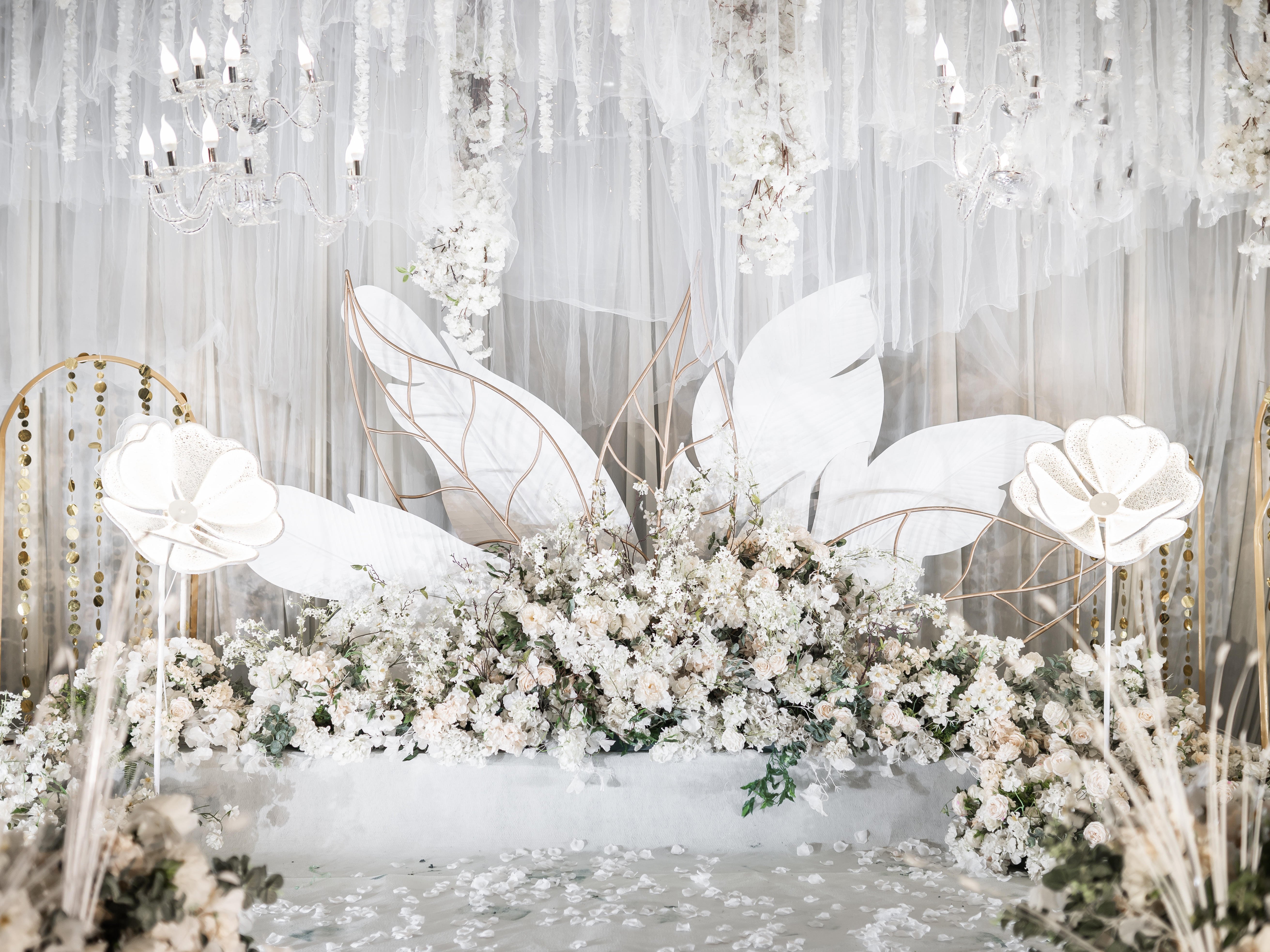 【白头吟】白金花朵唯美大气婚礼