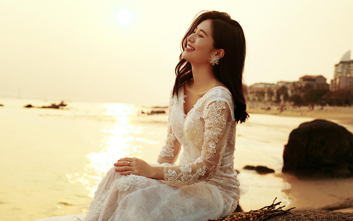 北岛视觉 / 夕阳海景纪实婚纱照