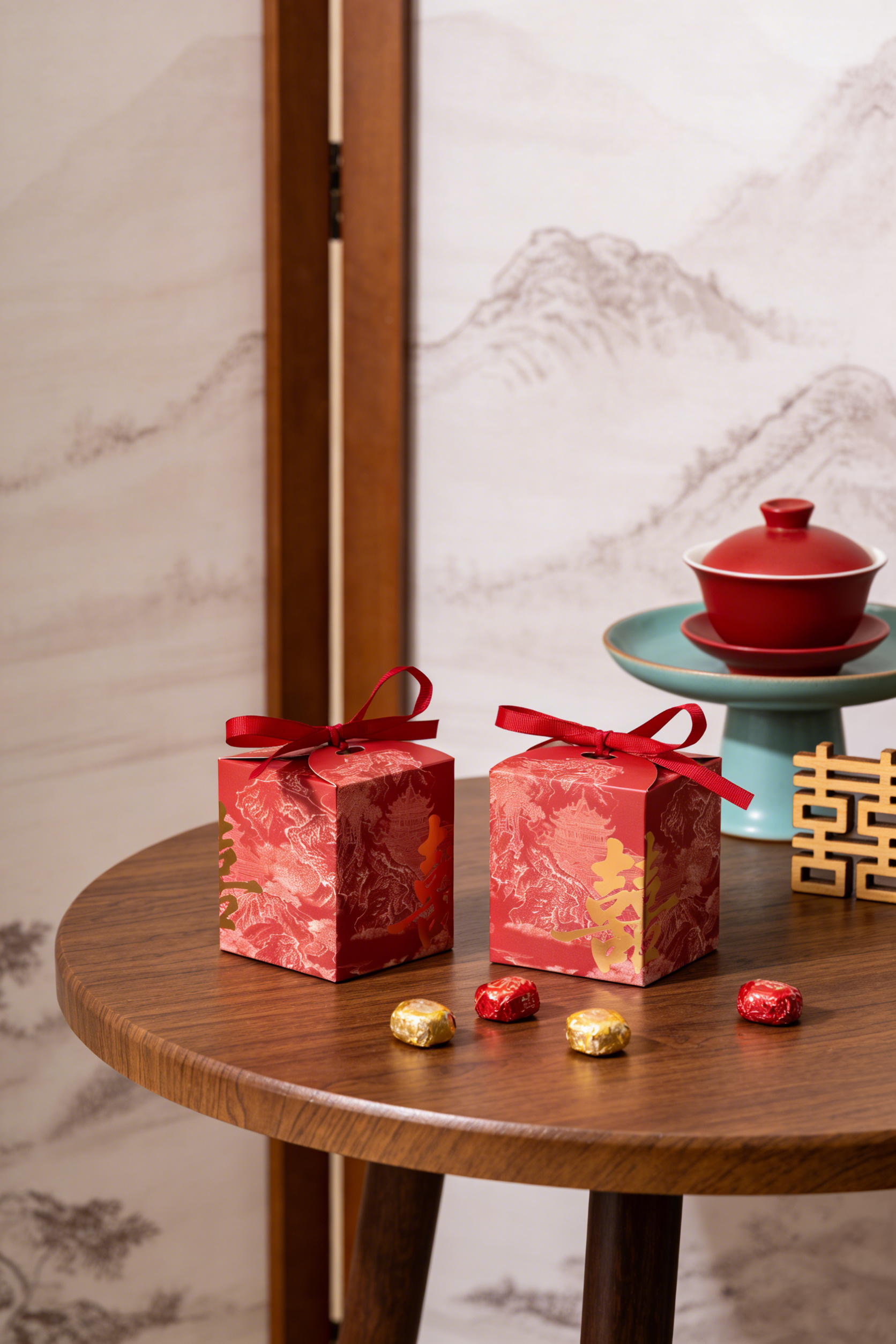 包好发货 喜糖成品红色喜字 喜糖+喜糖盒【成品喜糖不支持退换】