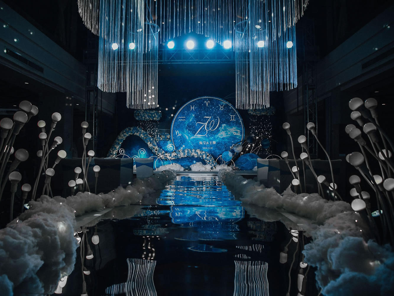 四大金刚+布置+灯光+T台+大屏