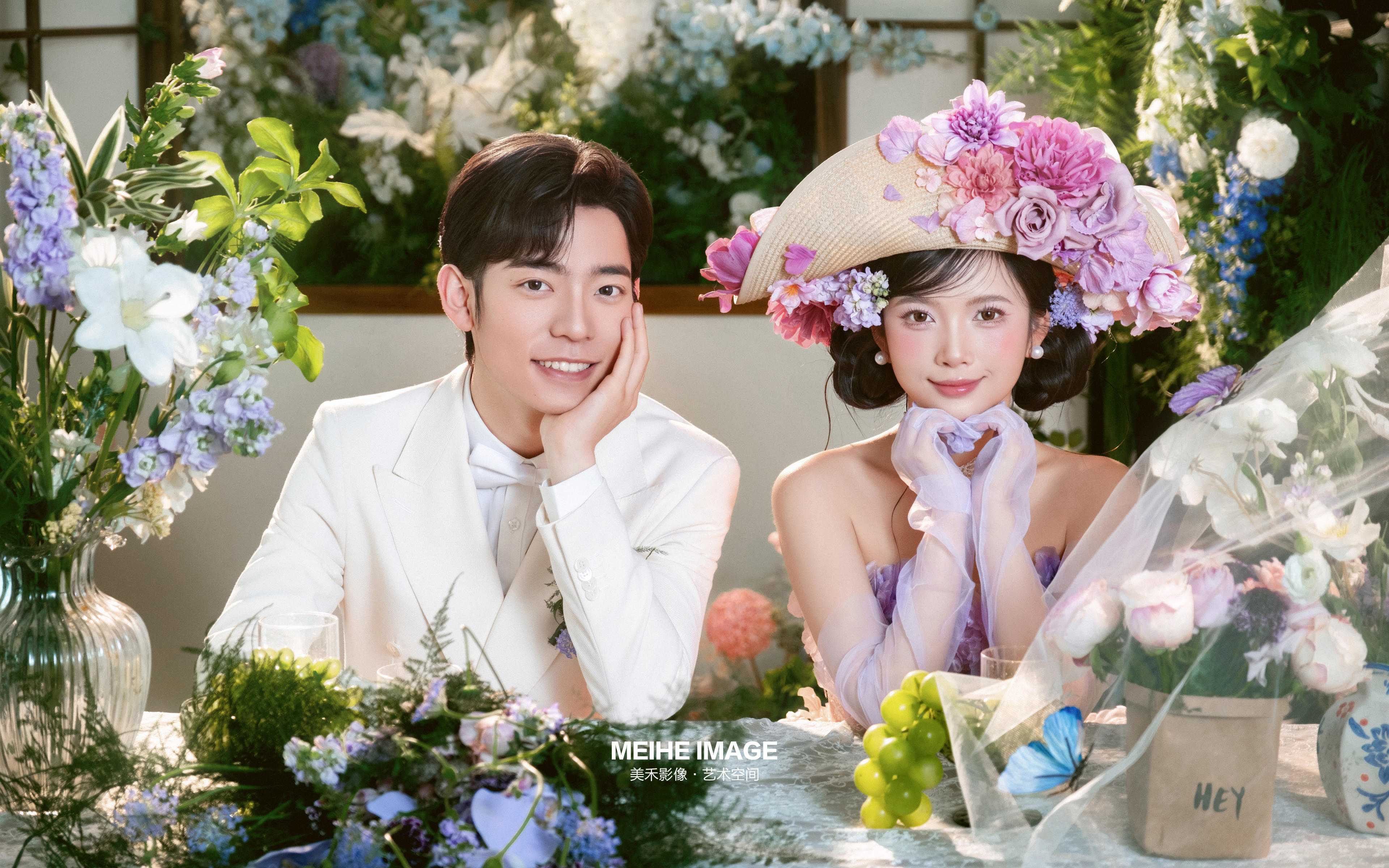 紫色花境婚紗照，把浪漫焊在身上