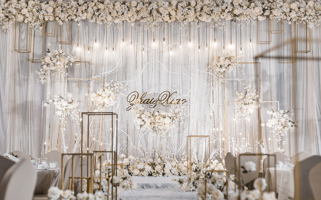 【Pure】室内白香槟色大气婚礼套系