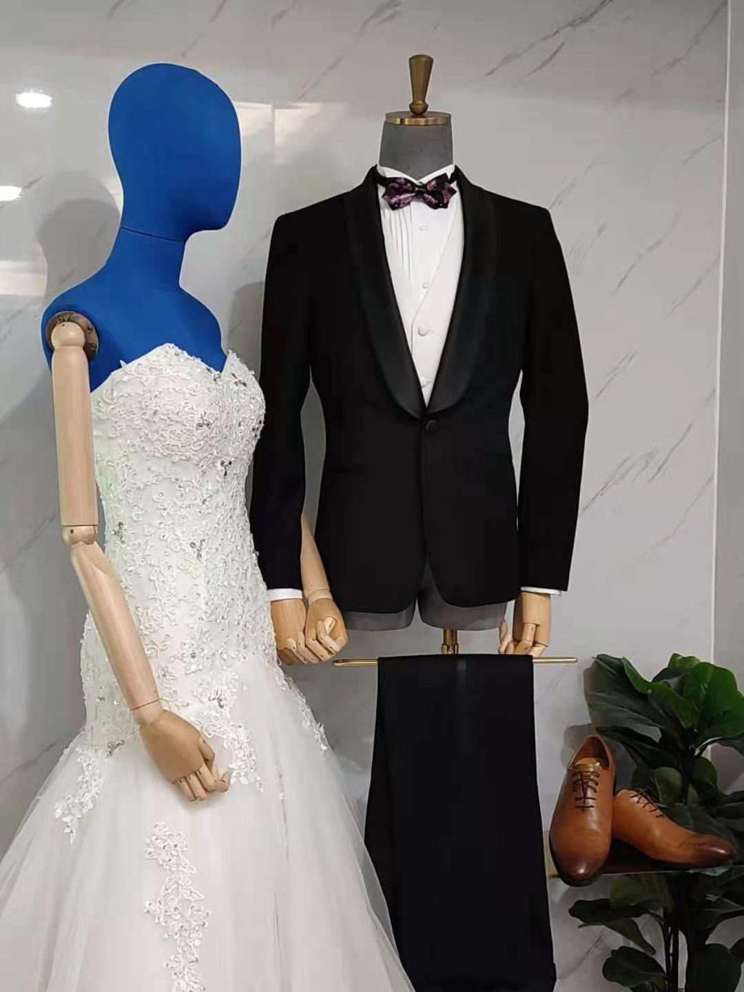 量E定制-缎面青果领新郎礼服款