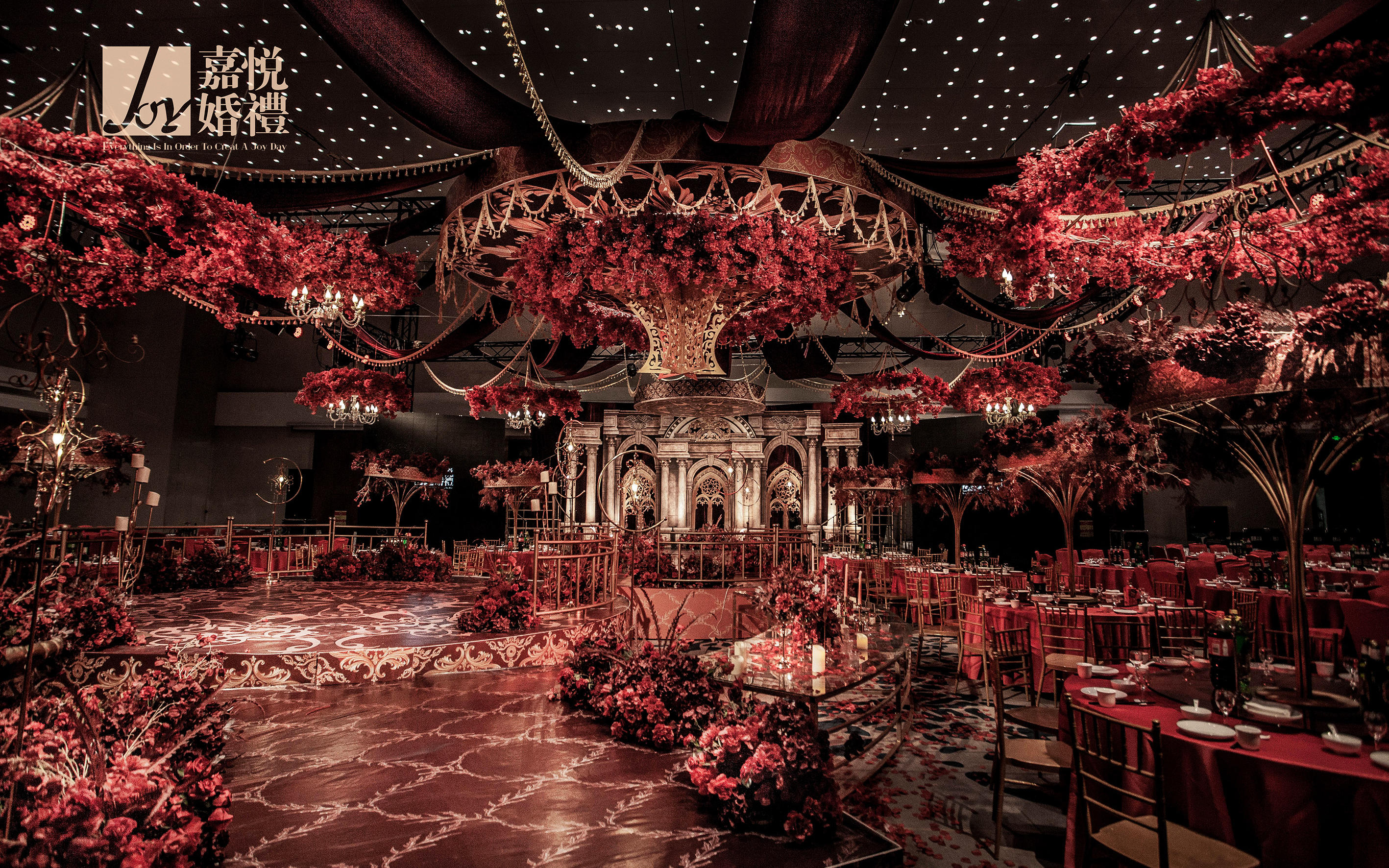 嘉悦宴会设计【Baroque】欧式巴洛克红金婚礼