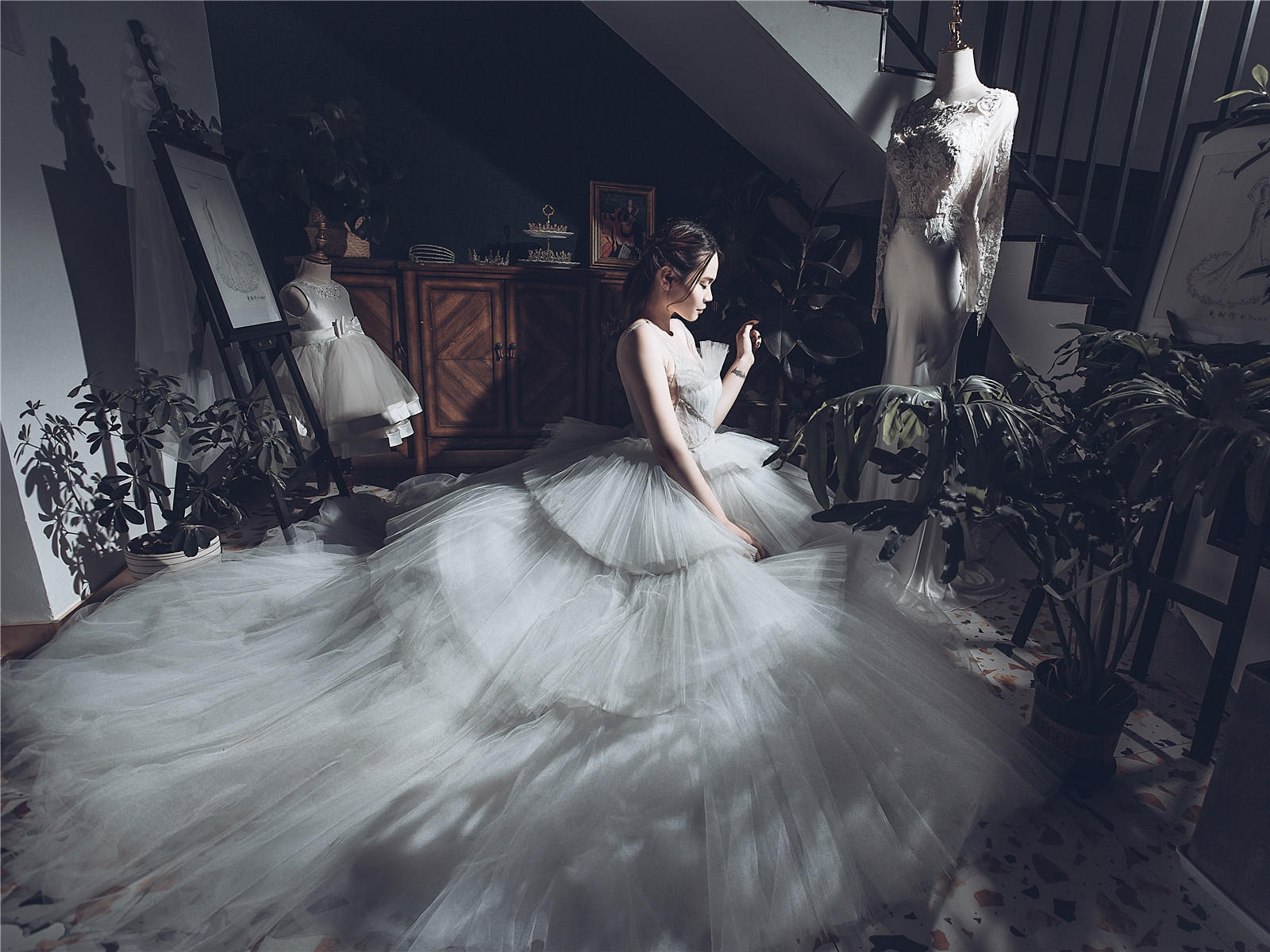 WILL婚纱 梦幻灰蓝色婚纱租赁套餐