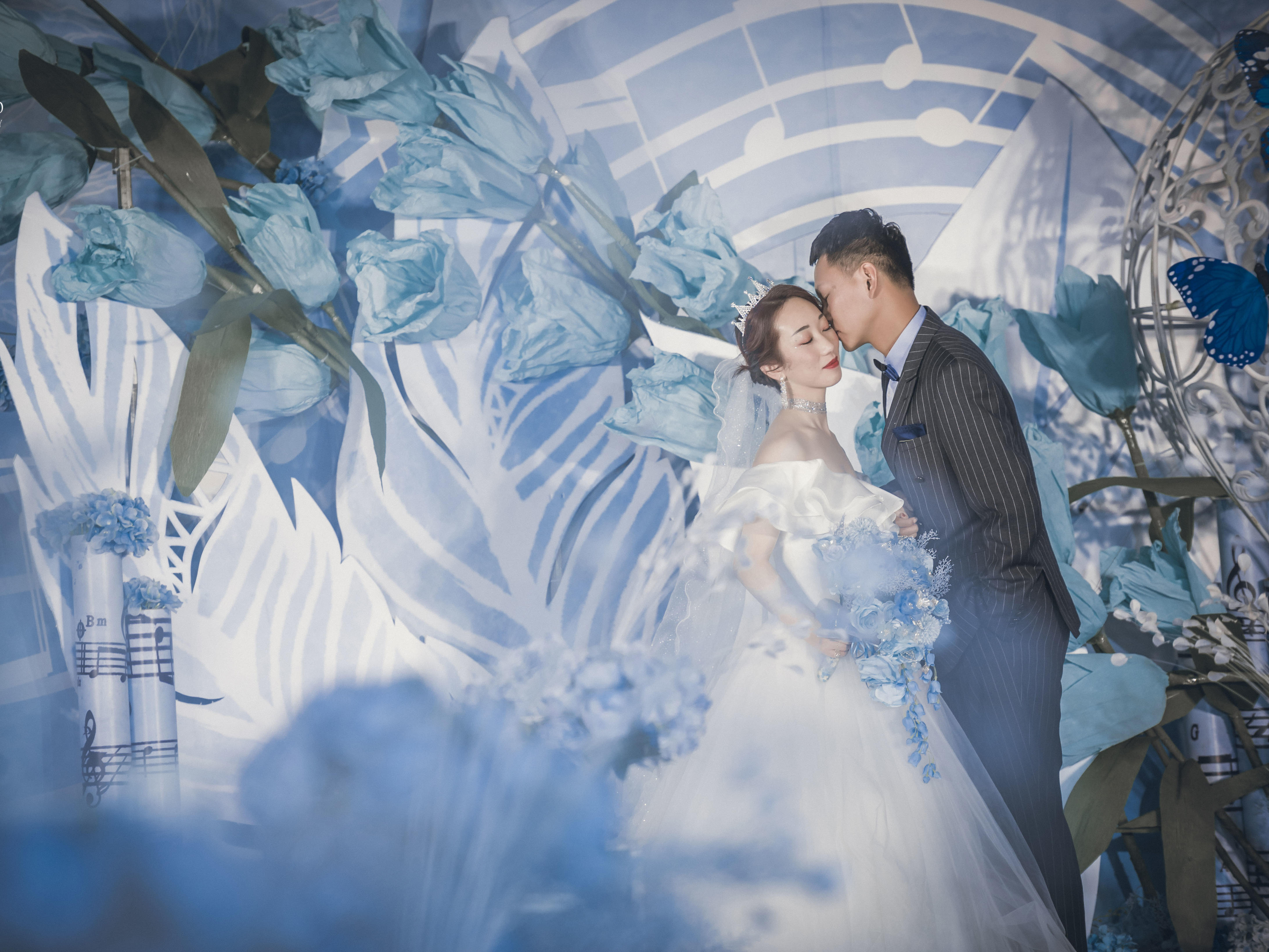 【Design木朵】爆款 ins雾霾蓝 大气韩式