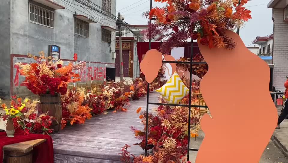 桃喜婚礼 — 复古橙色户外