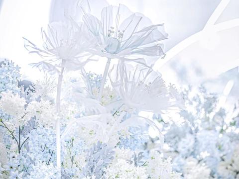 韩式清新蓝色系的主题婚礼