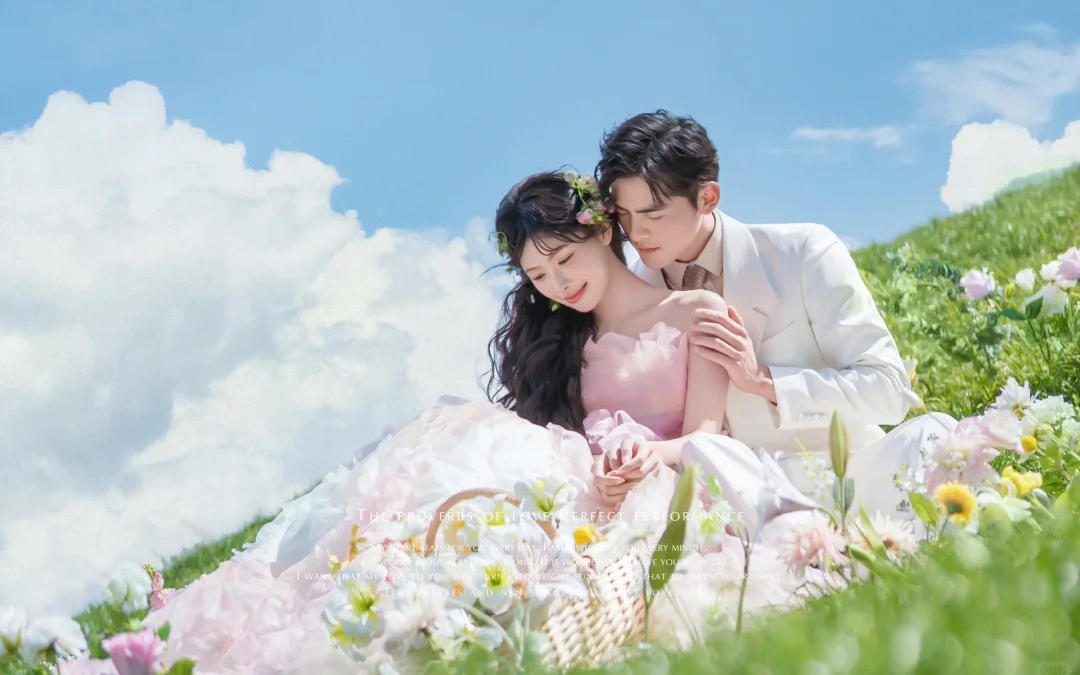 不小心掉进了宫崎骏的夏天，森系婚照