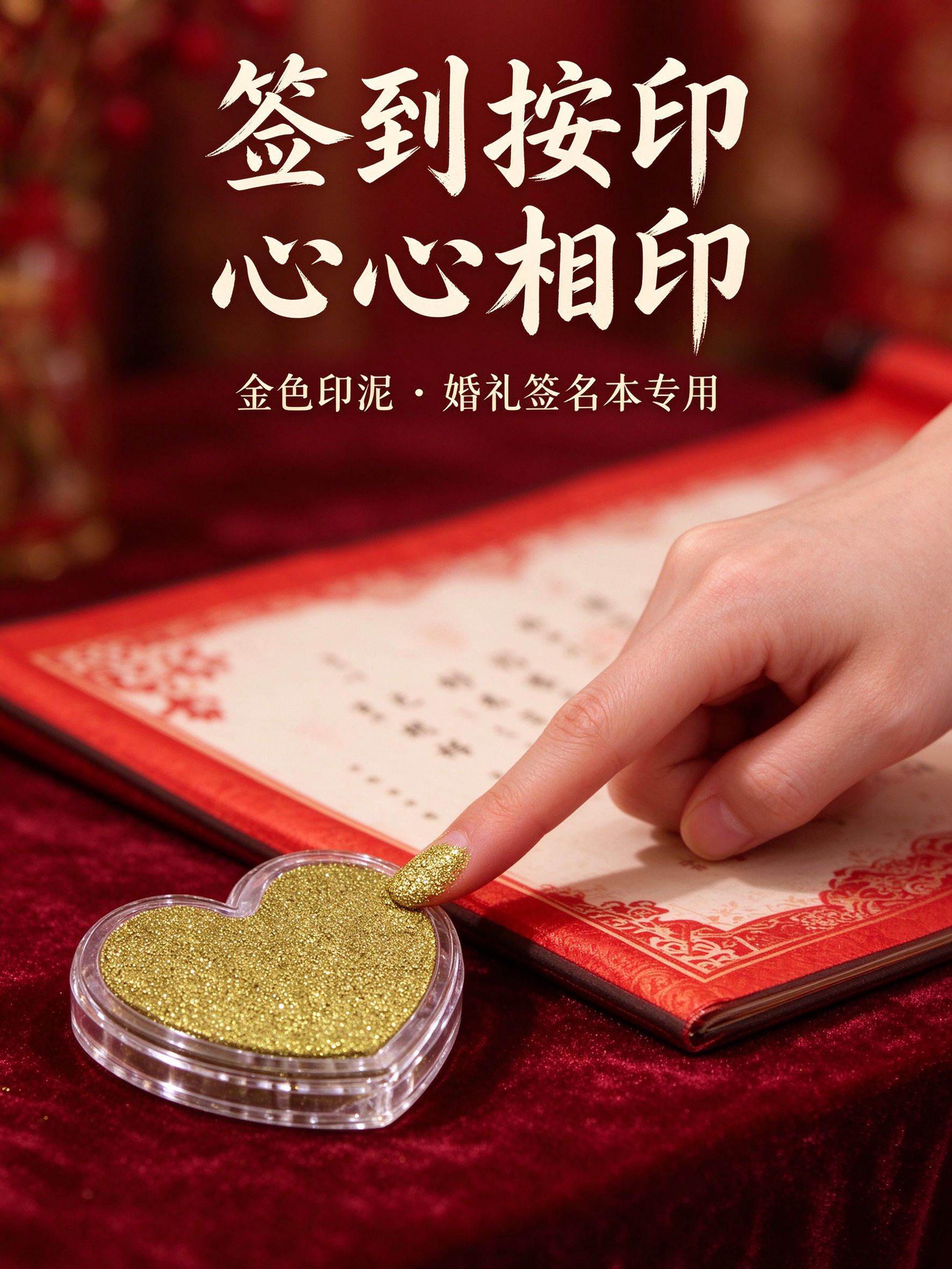 【50个】心心相印印泥