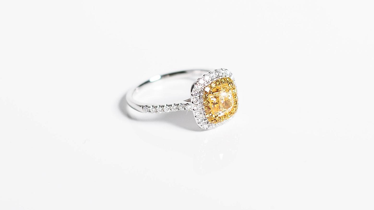 FASCINE | 1克拉双层环绕镶钻奢华黄钻