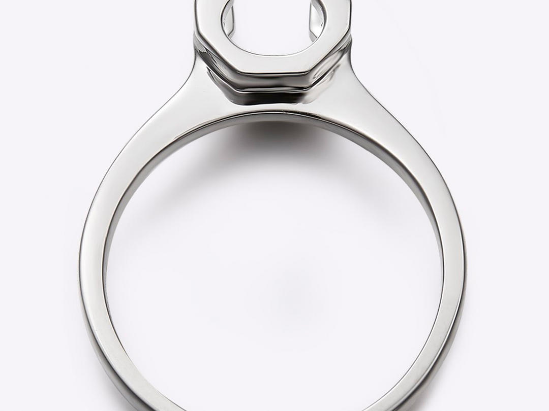 「DANIAO」戒托－18K镜像炫钻女戒F5款式