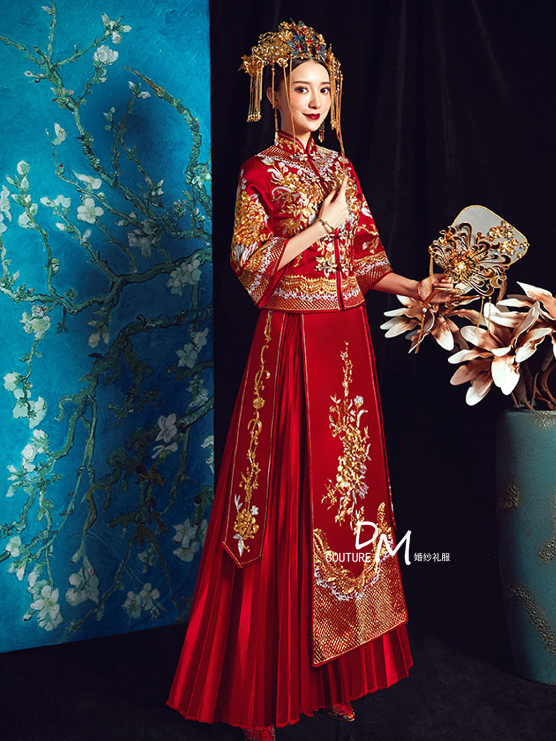 DM婚纱/中式苏绣系列/锦上添花