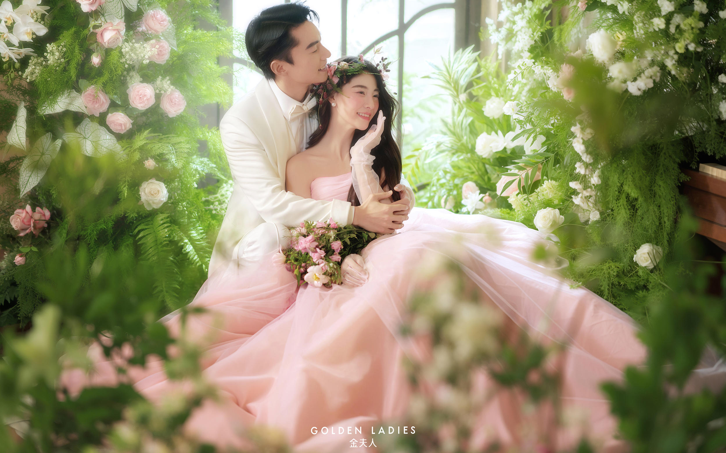 期待好久的花神粉紗??拍婚紗照好出片??