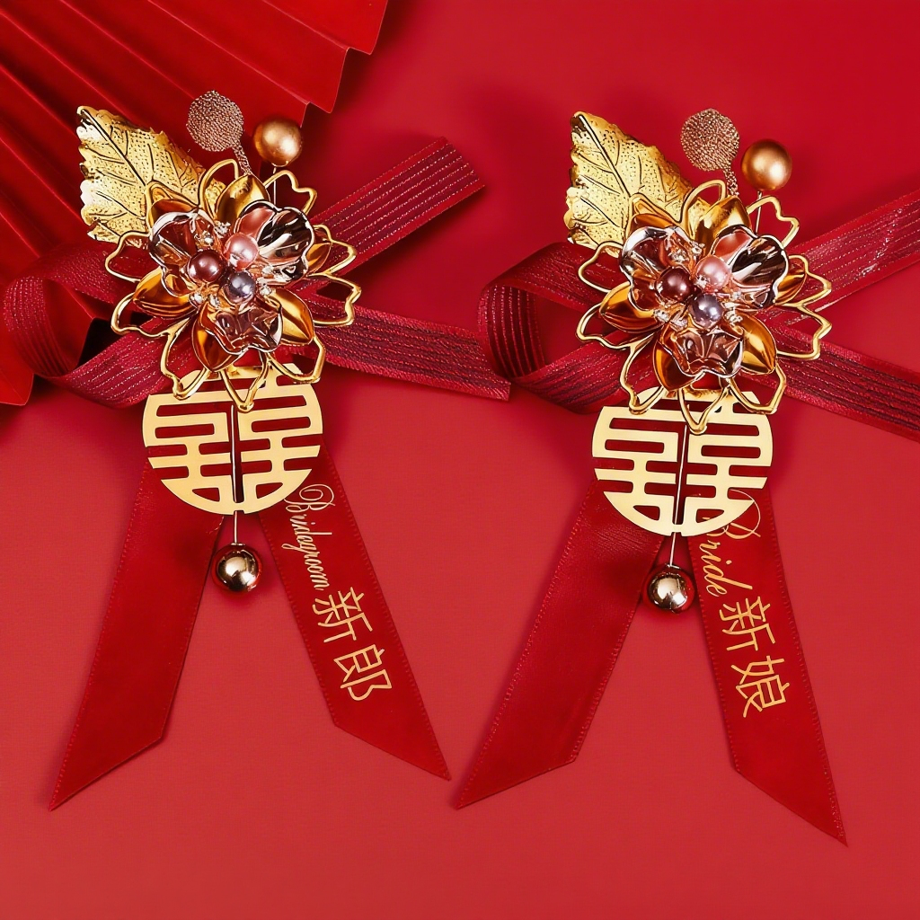 【多种称谓】结婚胸花襟花 家人全套