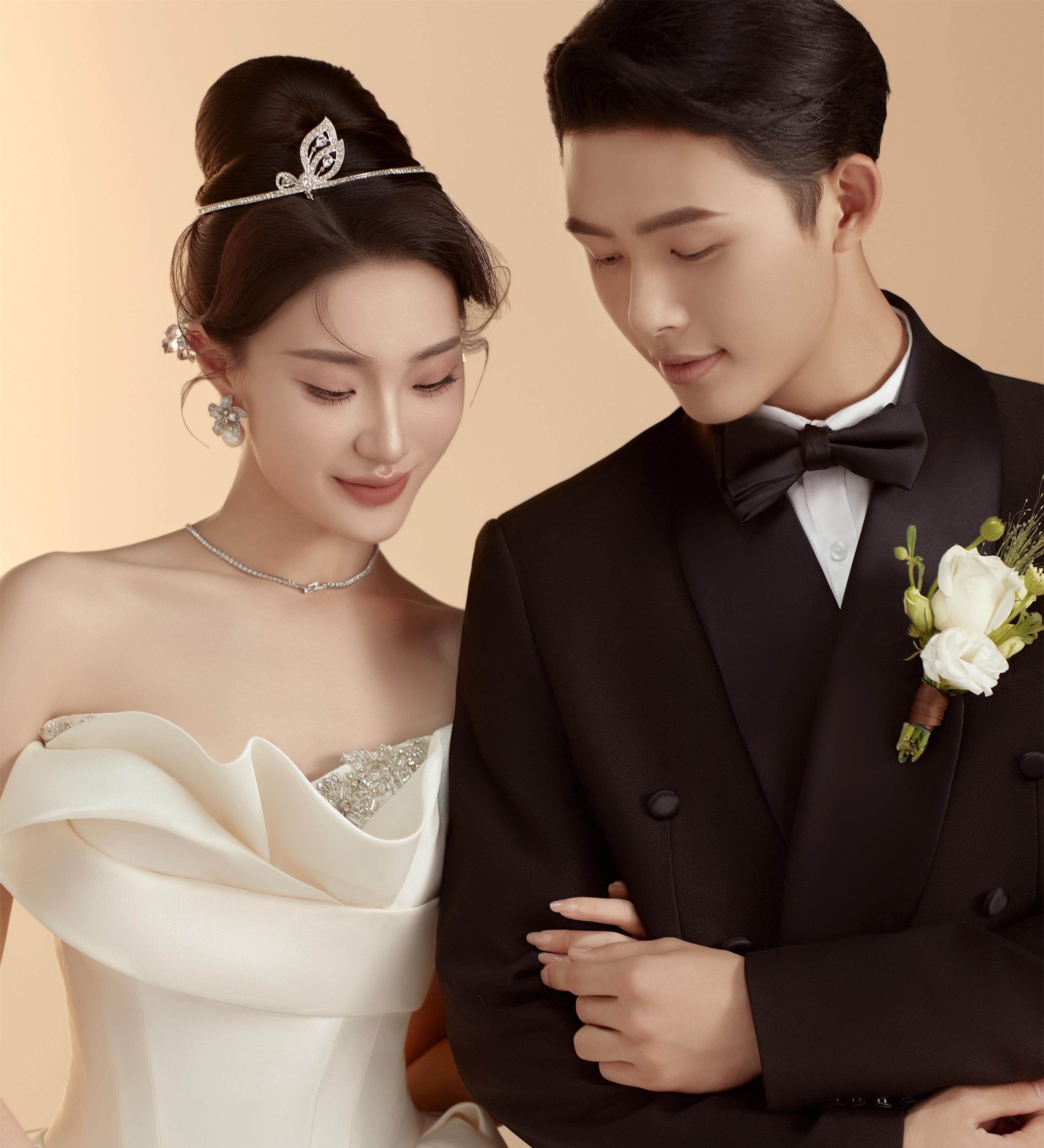 韩式极简婚纱照 极简而高级 