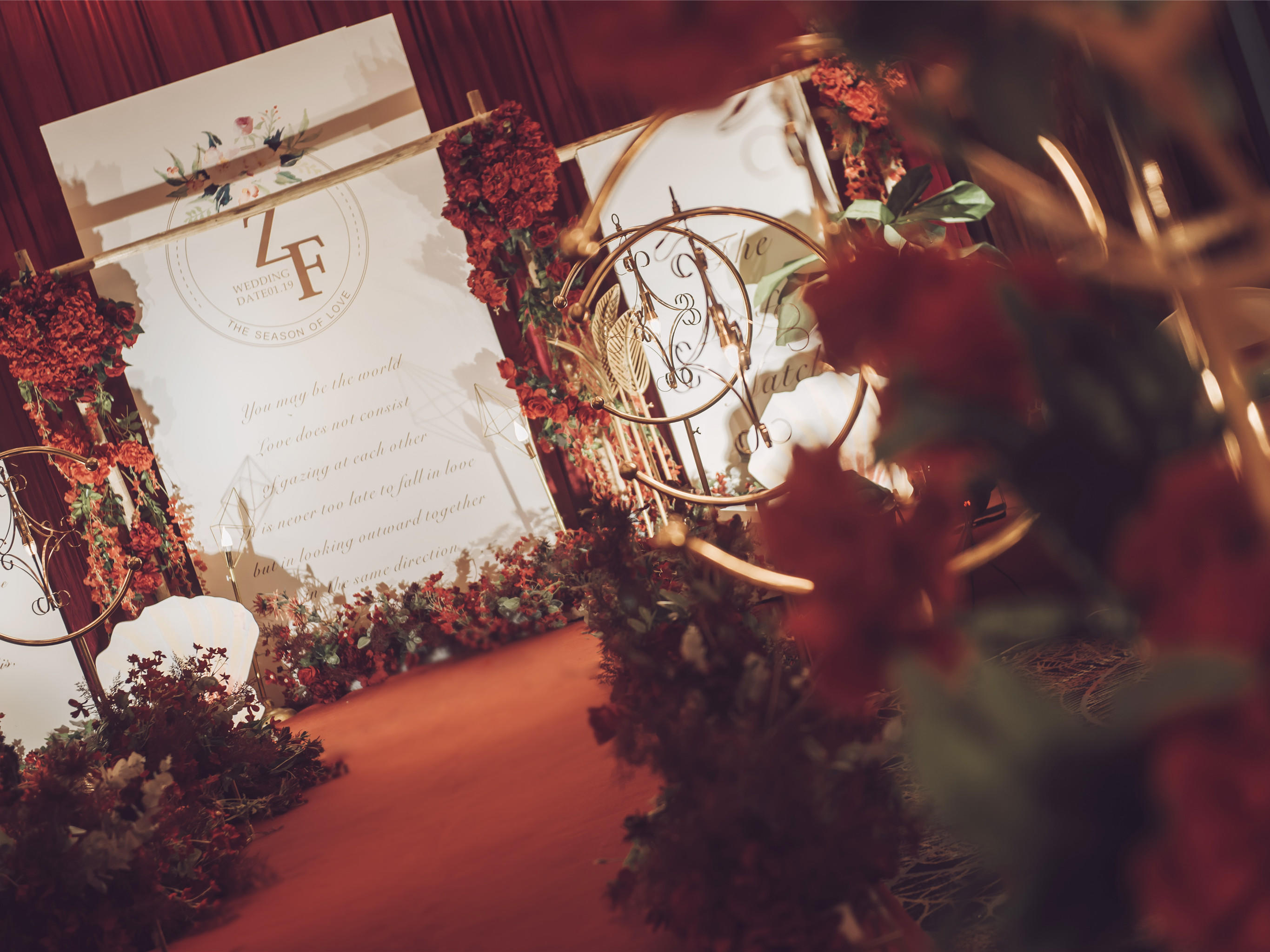 花嫁伊人 酒红色北欧风格婚礼