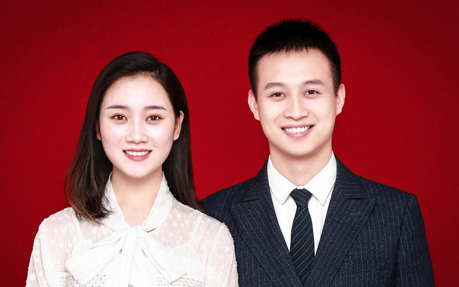 幸福婚姻登记照/结婚证件照/海马体头纱轻写真照