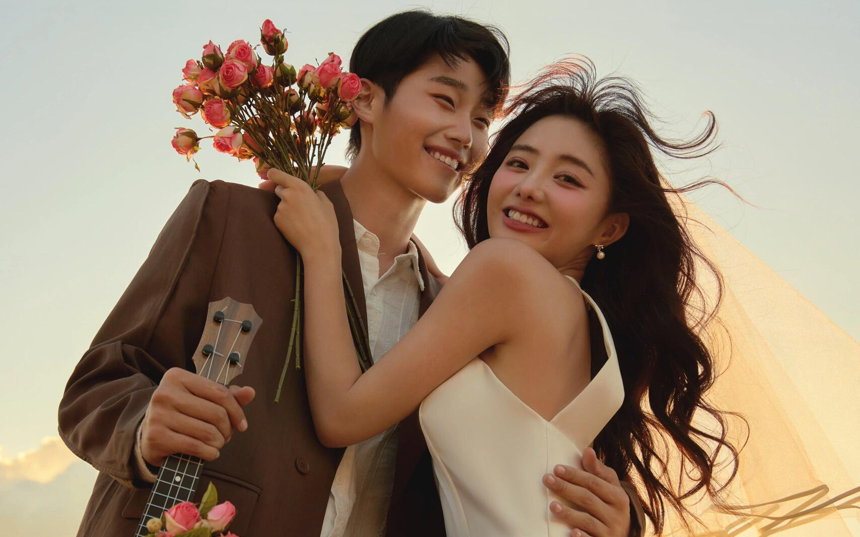 爆火🔥夕阳➕生命力婚纱照就得怎么拍 婚纱照|山