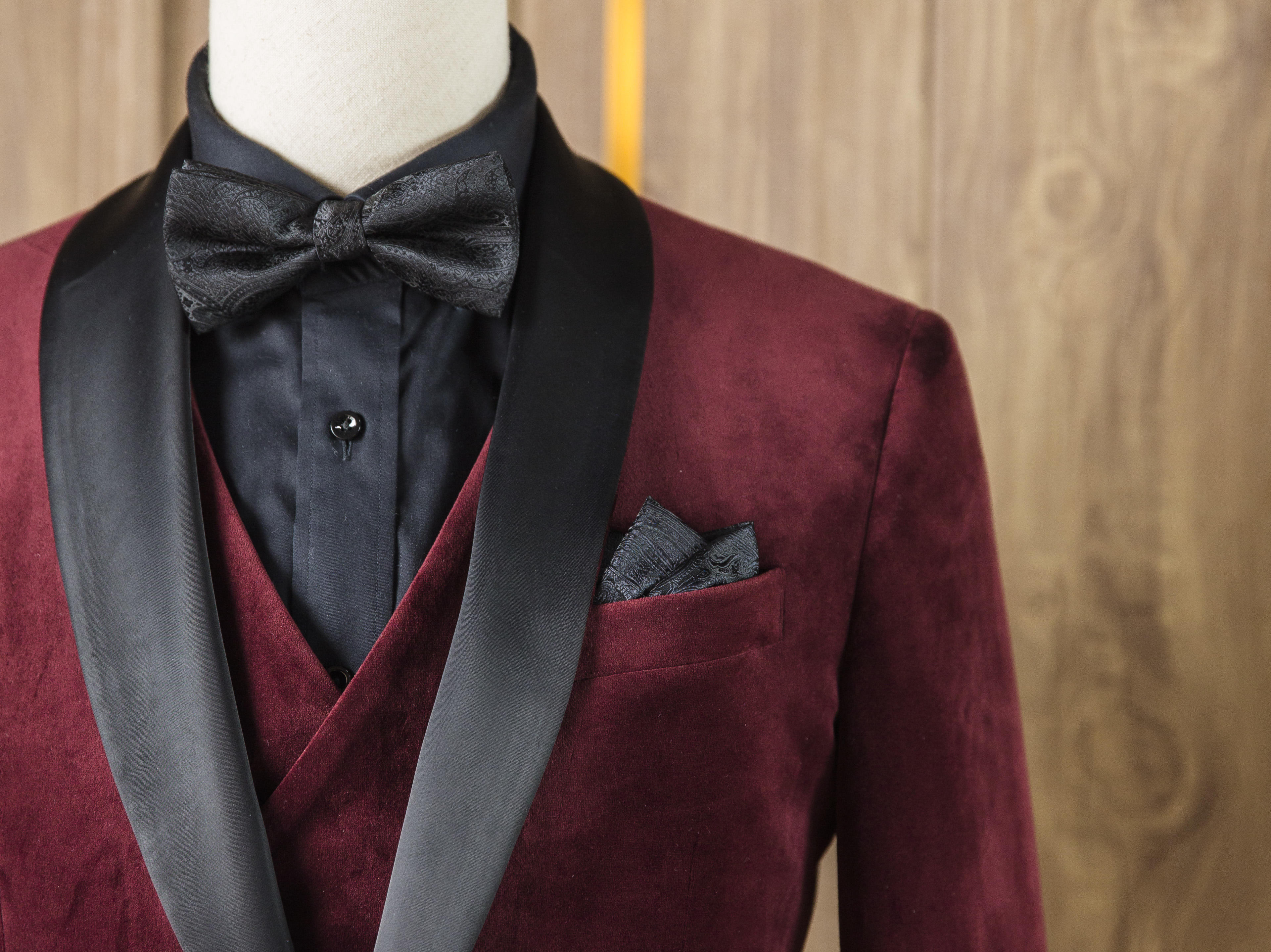 男士高级天鹅绒晚礼服八件套