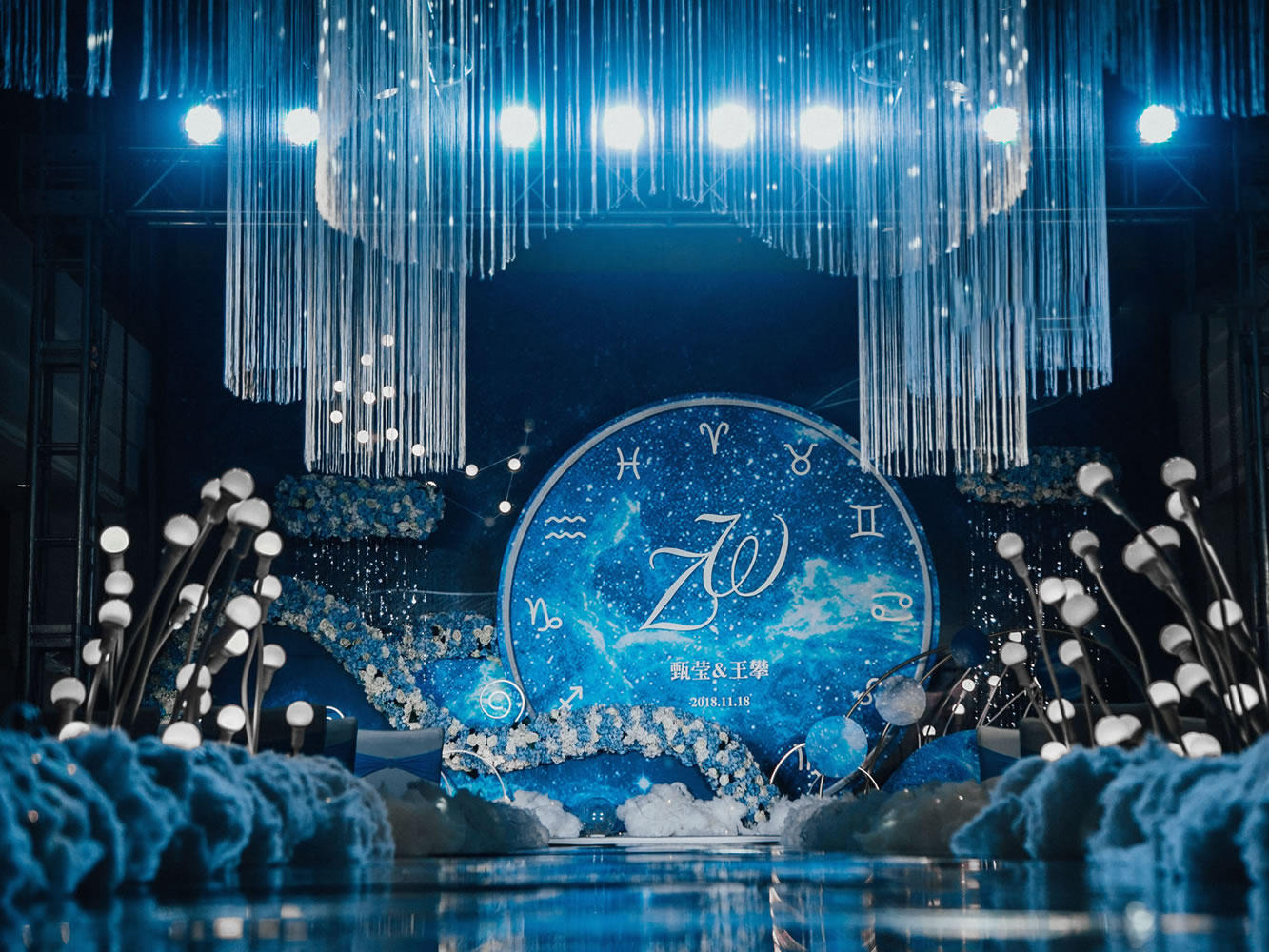 四大金刚+布置+灯光+T台+大屏