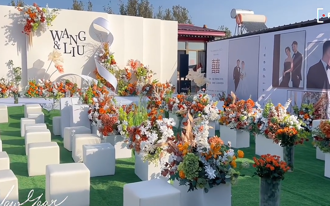 清雅白映衬暖意橘