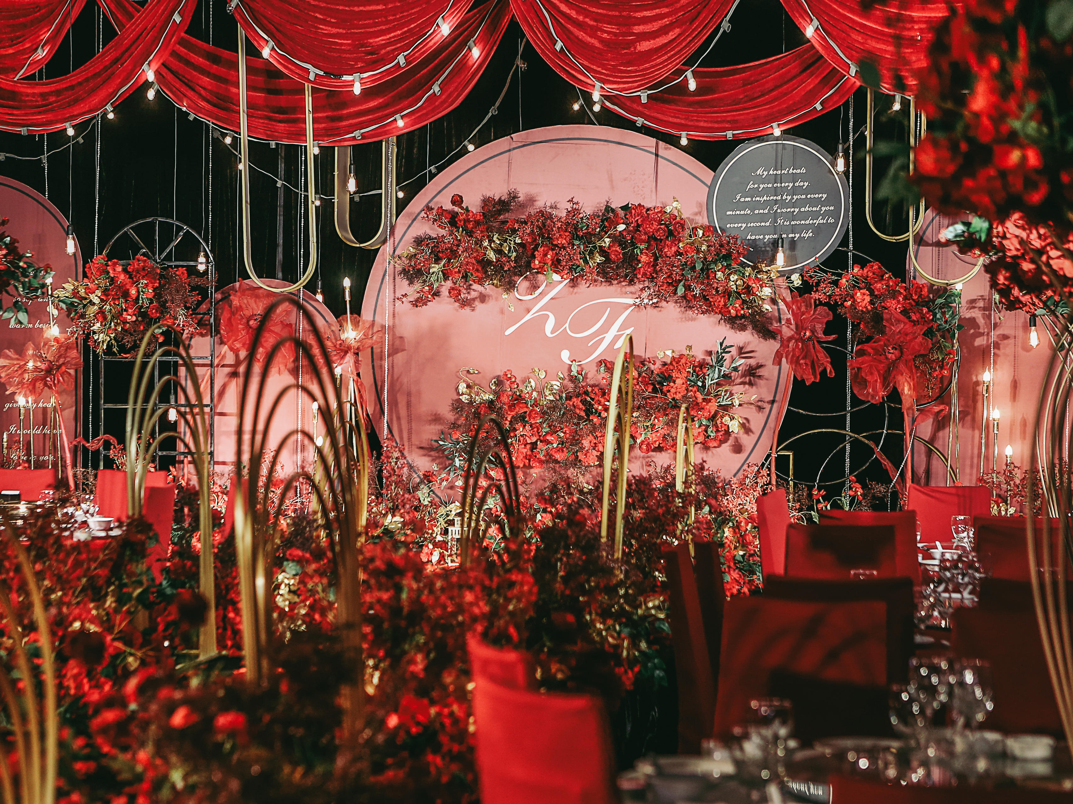 《红尘》红色复古大气西式婚礼