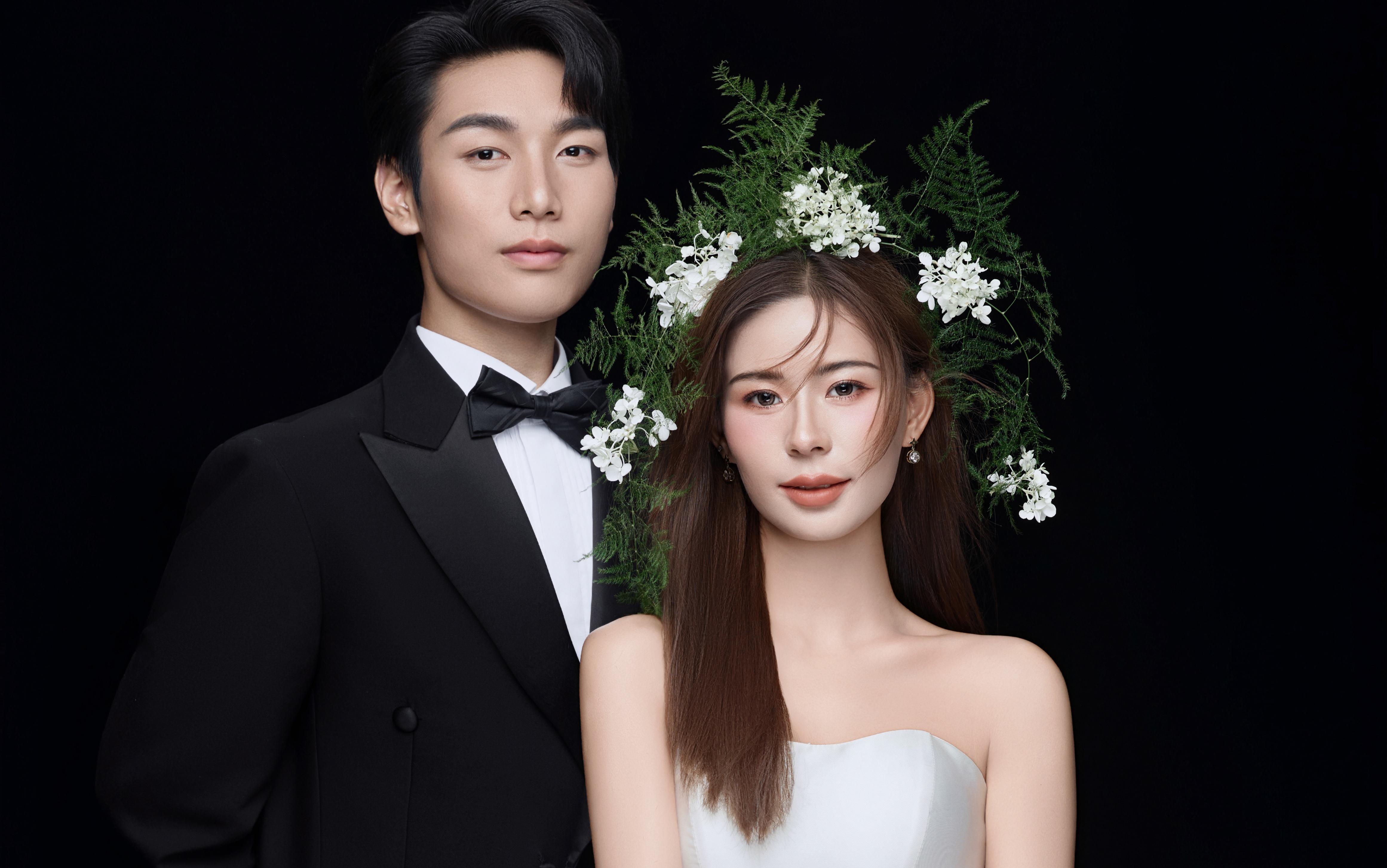 很难不喜欢的极简风婚纱照