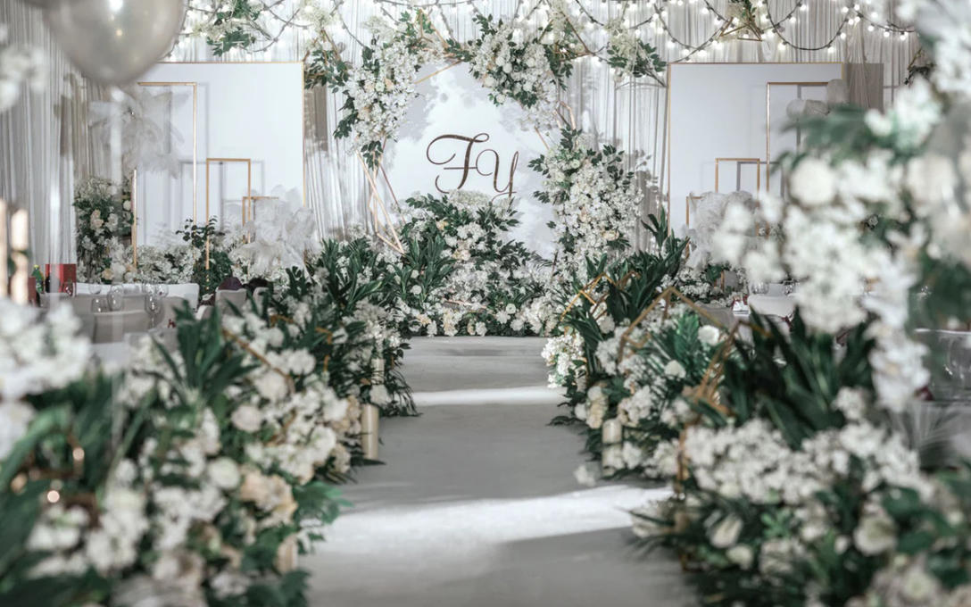 德清白绿色小清新婚礼，白绿纯净，诠释爱情纯粹样子