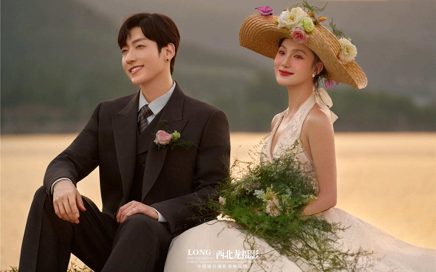 【西北龙摄影】法式夕阳海边婚纱照