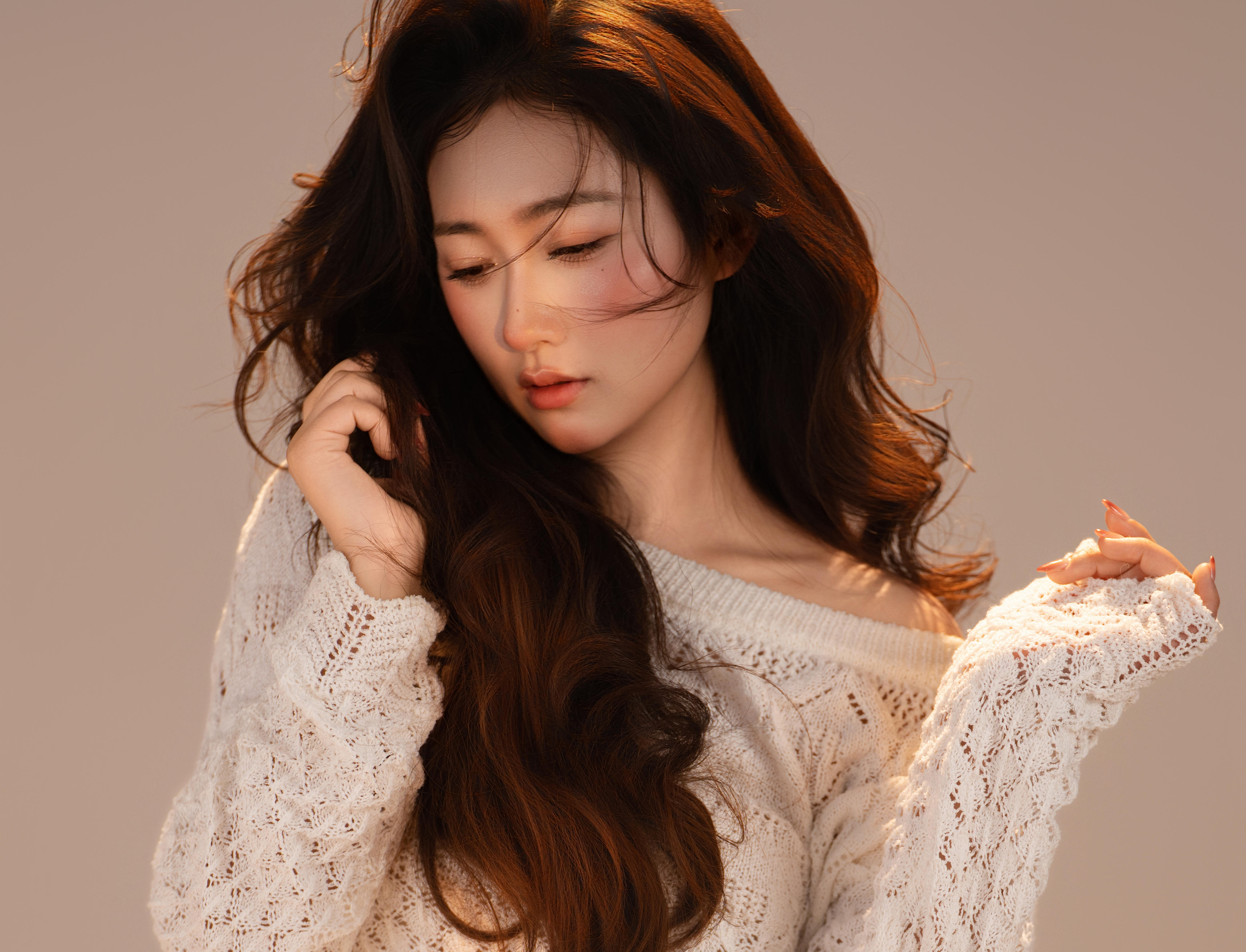 慵懒纯欲毛衣写真