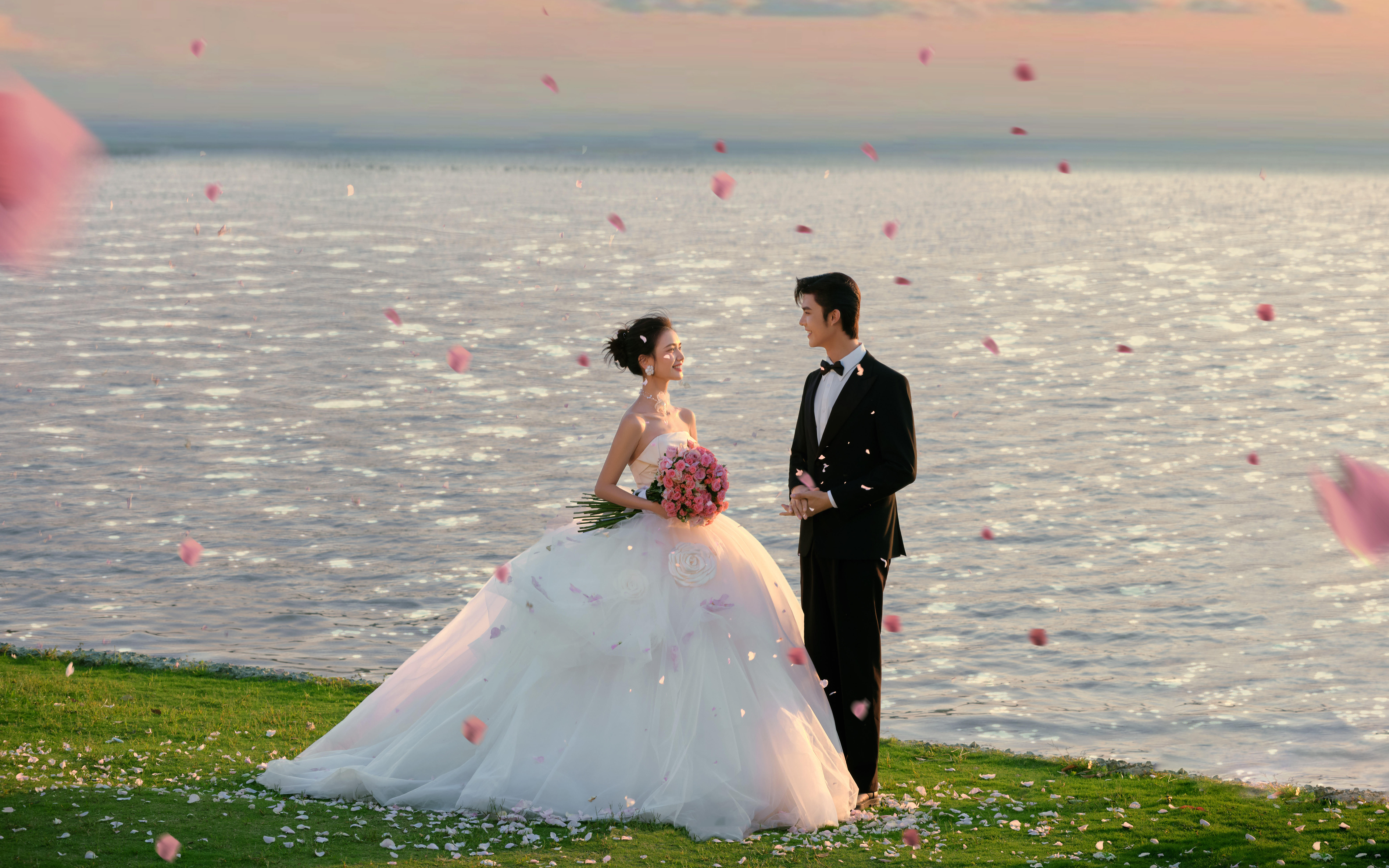 浪漫水景婚紗照